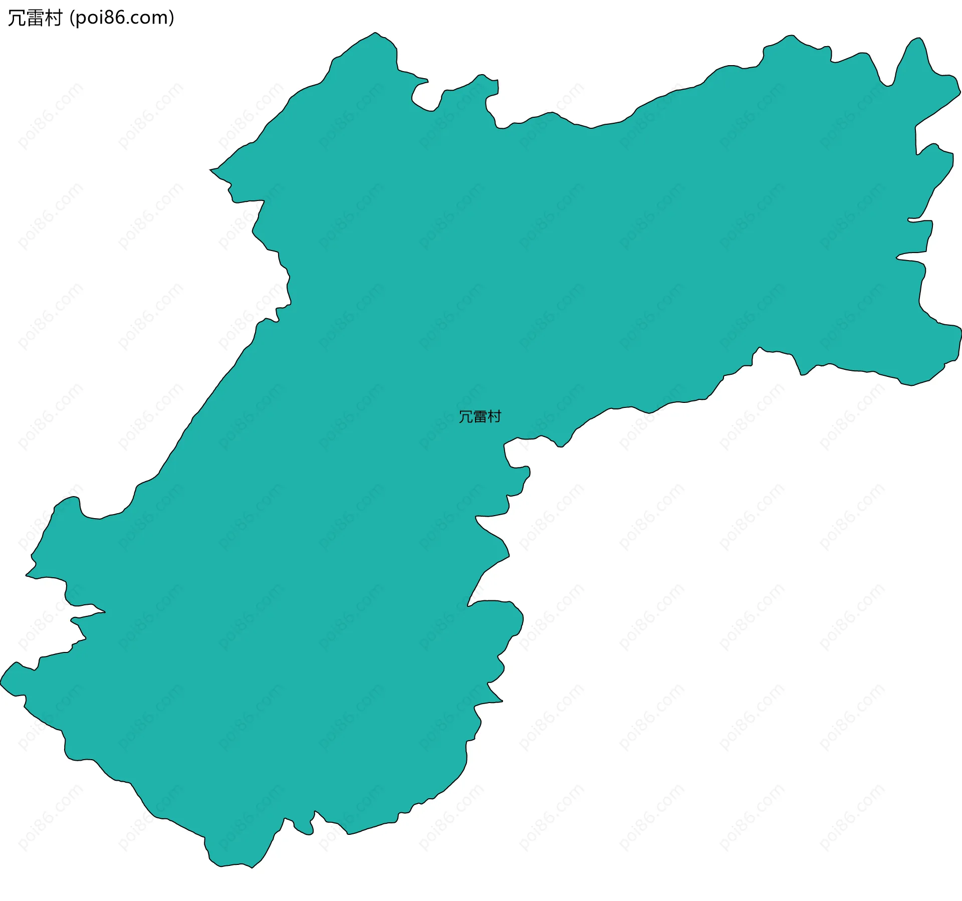 冗雷村边界地图