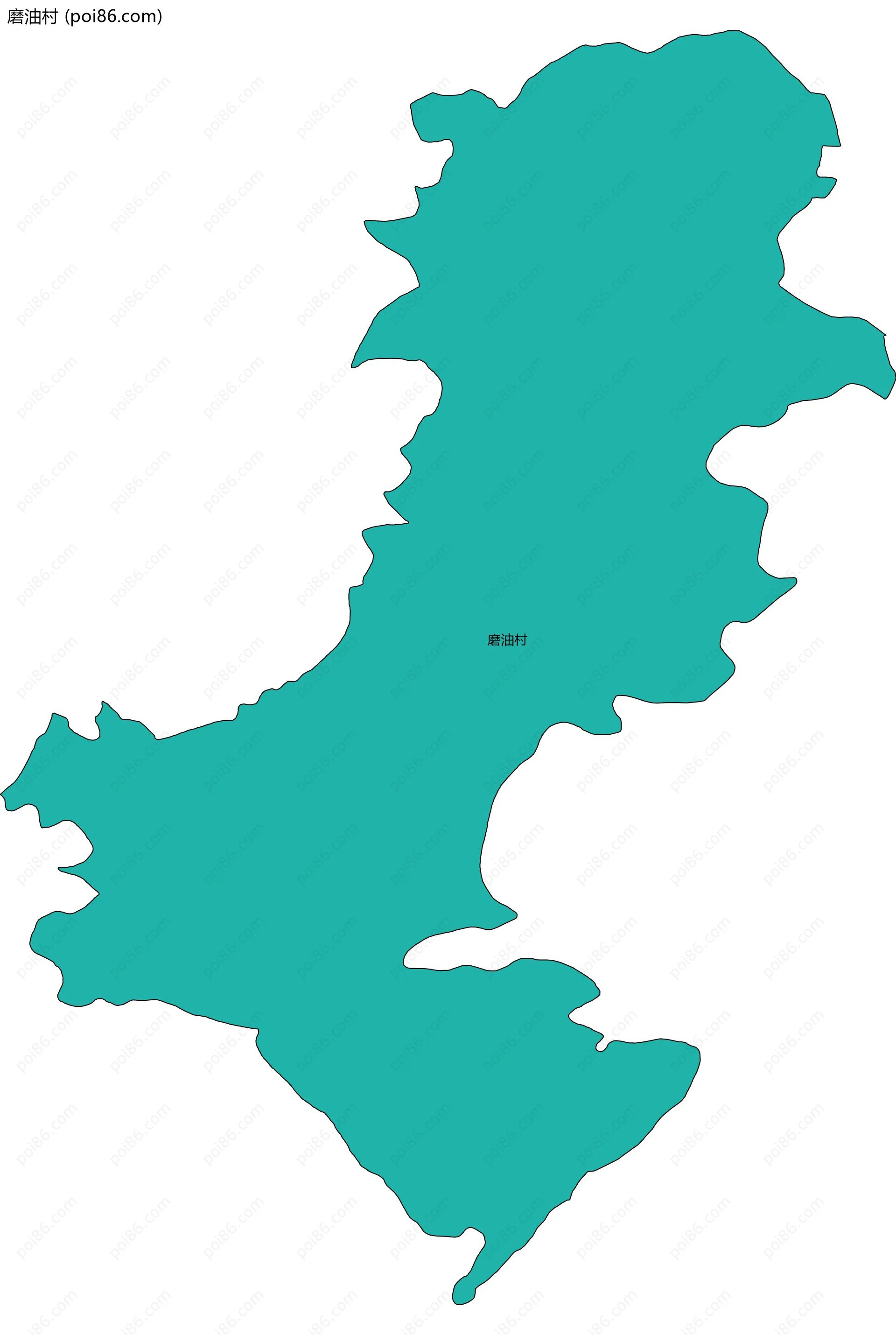 磨油村边界地图