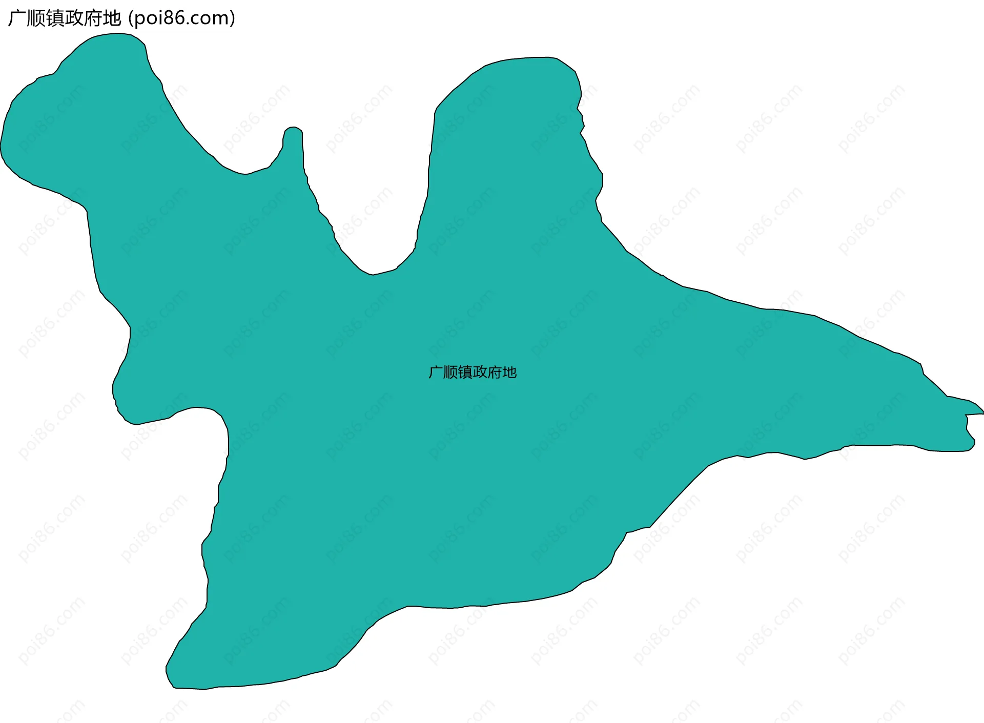 广顺镇政府地边界地图