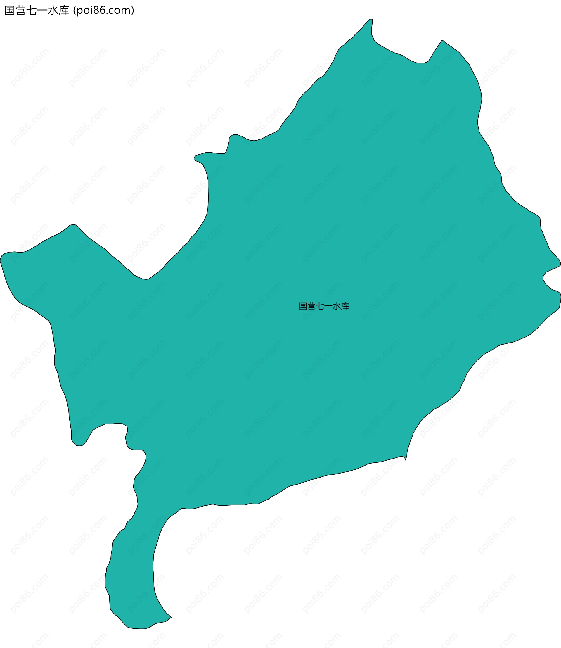 国营七一水库边界地图