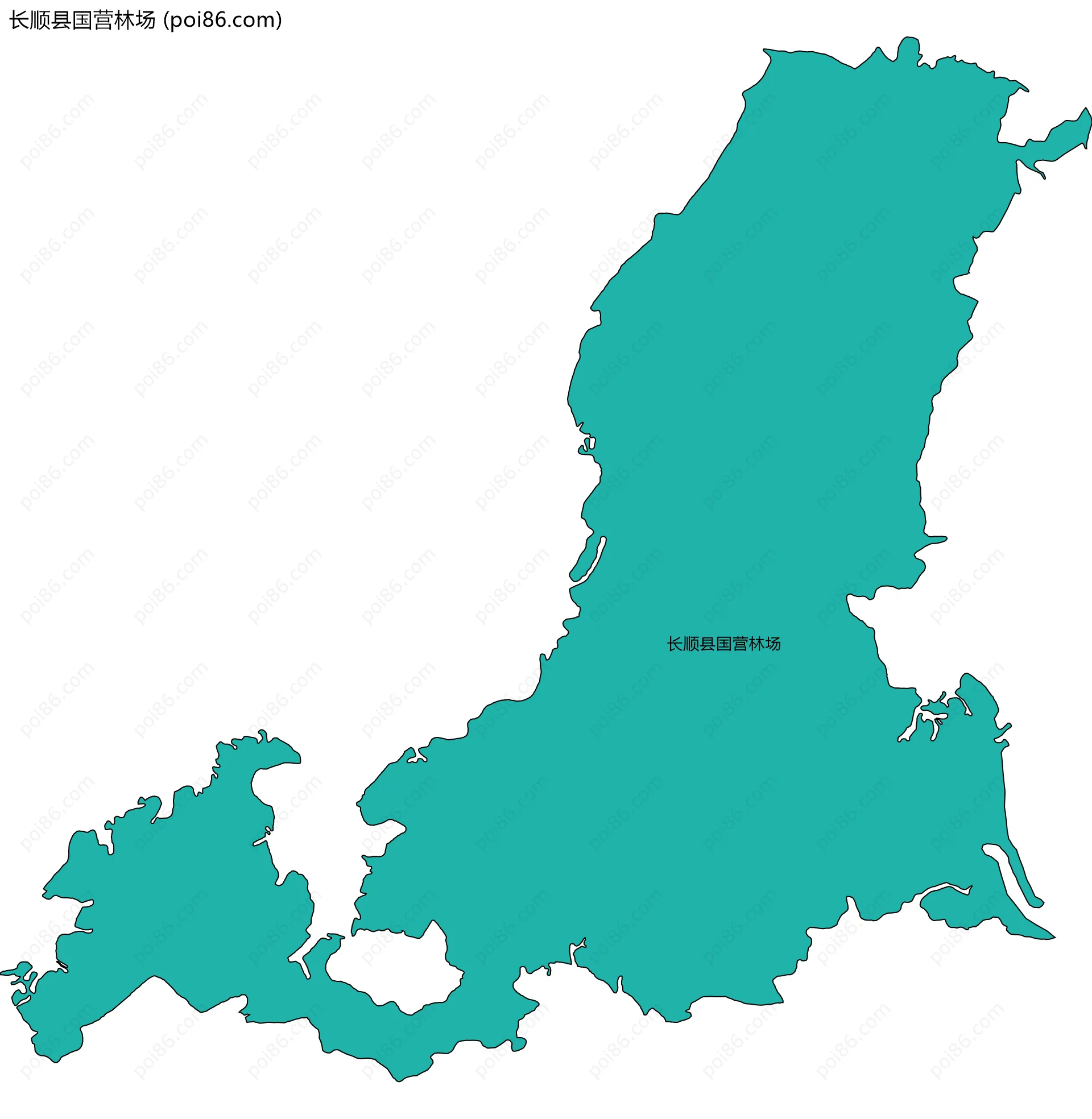 长顺县国营林场边界地图