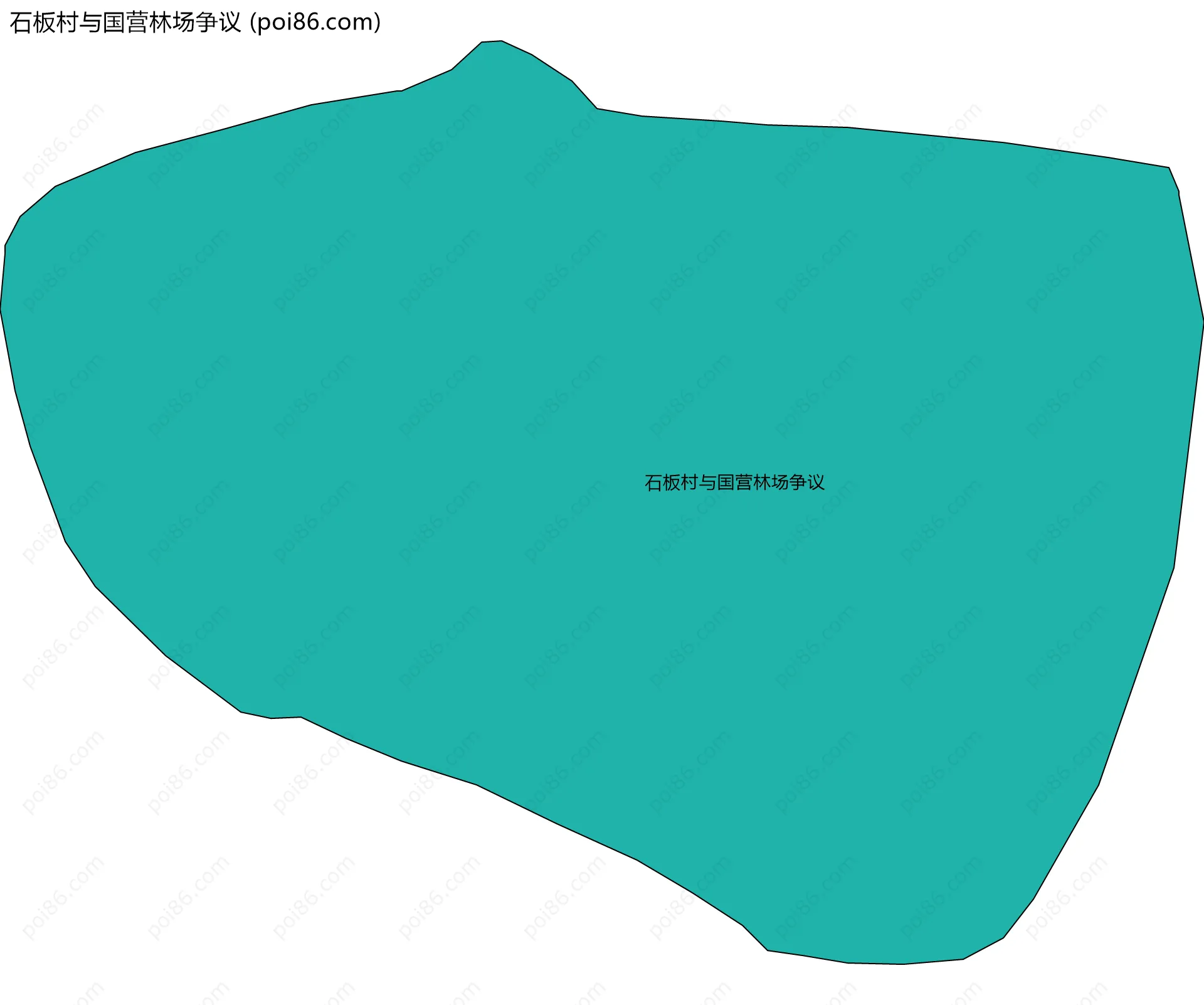 石板村与国营林场争议边界地图