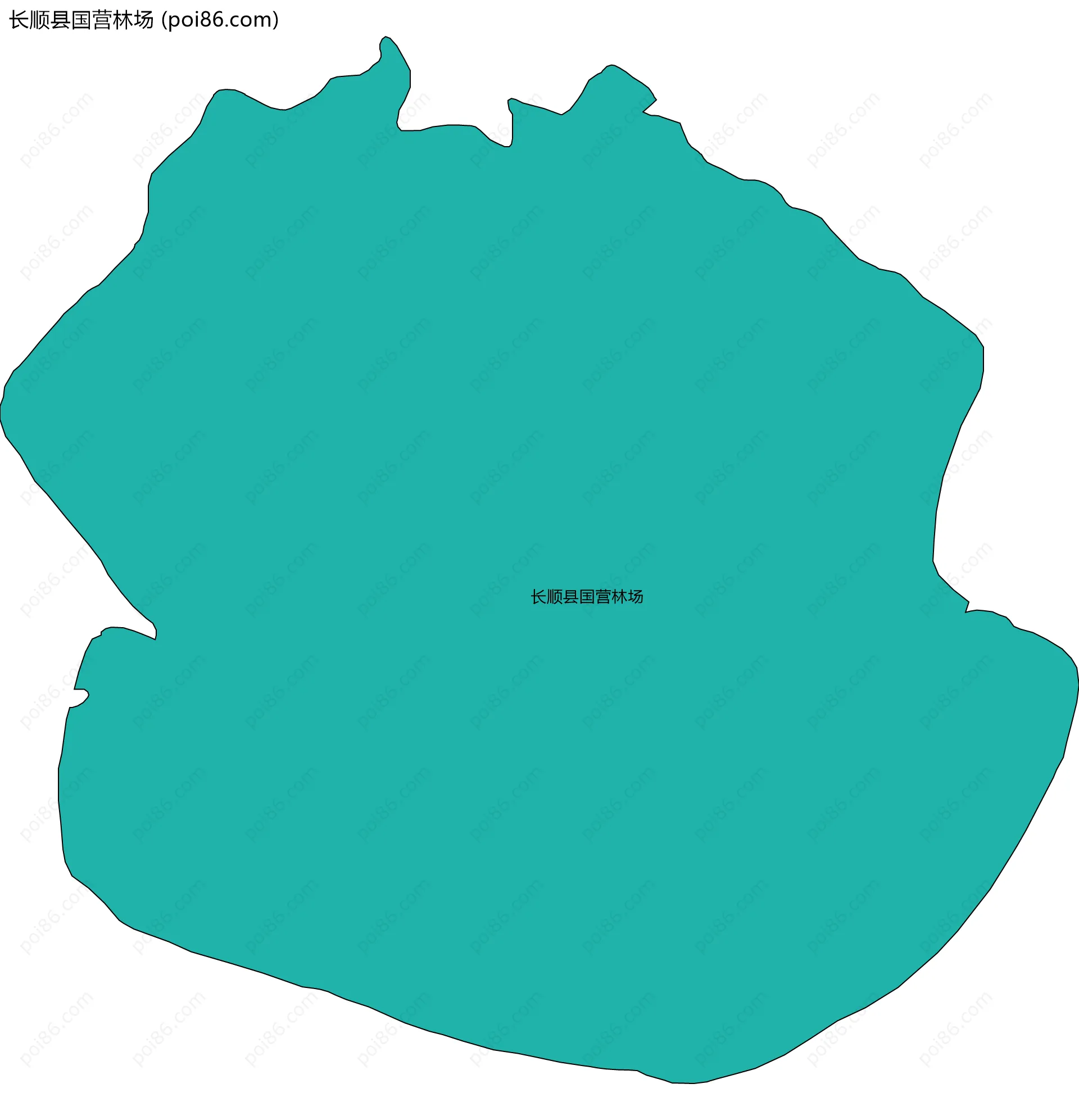 长顺县国营林场边界地图
