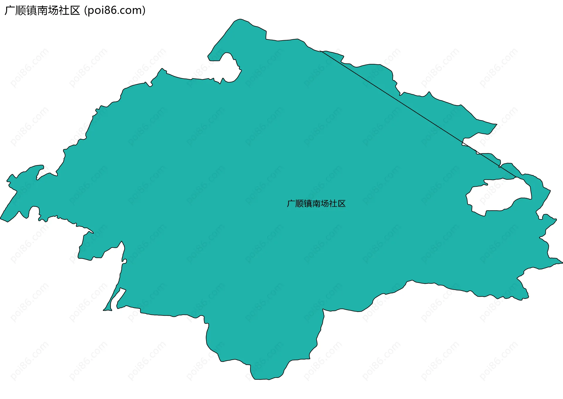 广顺镇南场社区边界地图