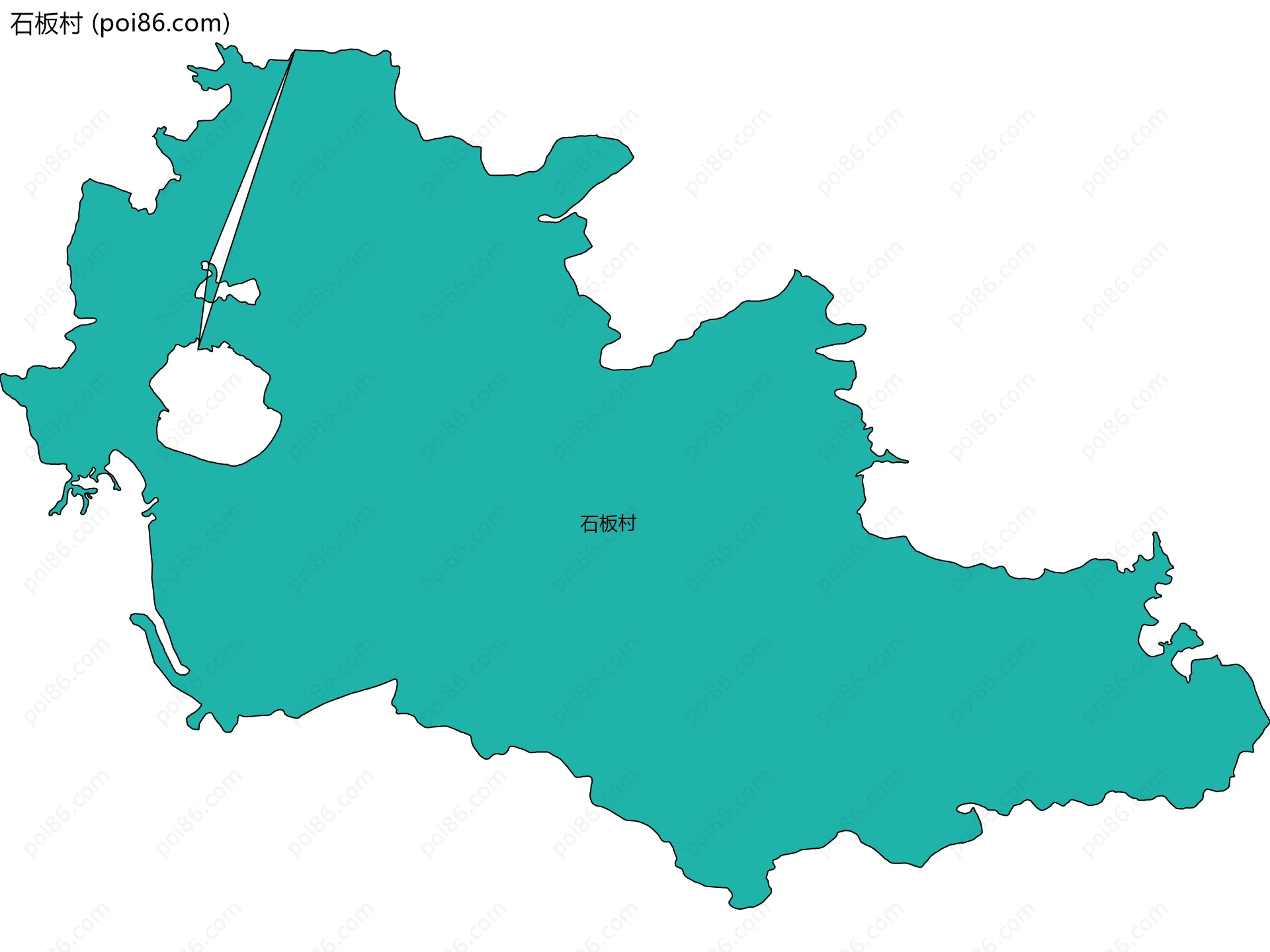 石板村边界地图