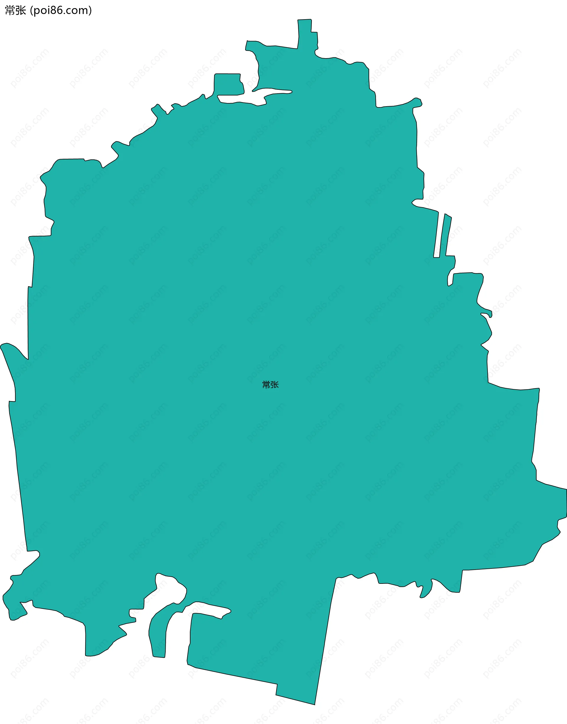 常张边界地图