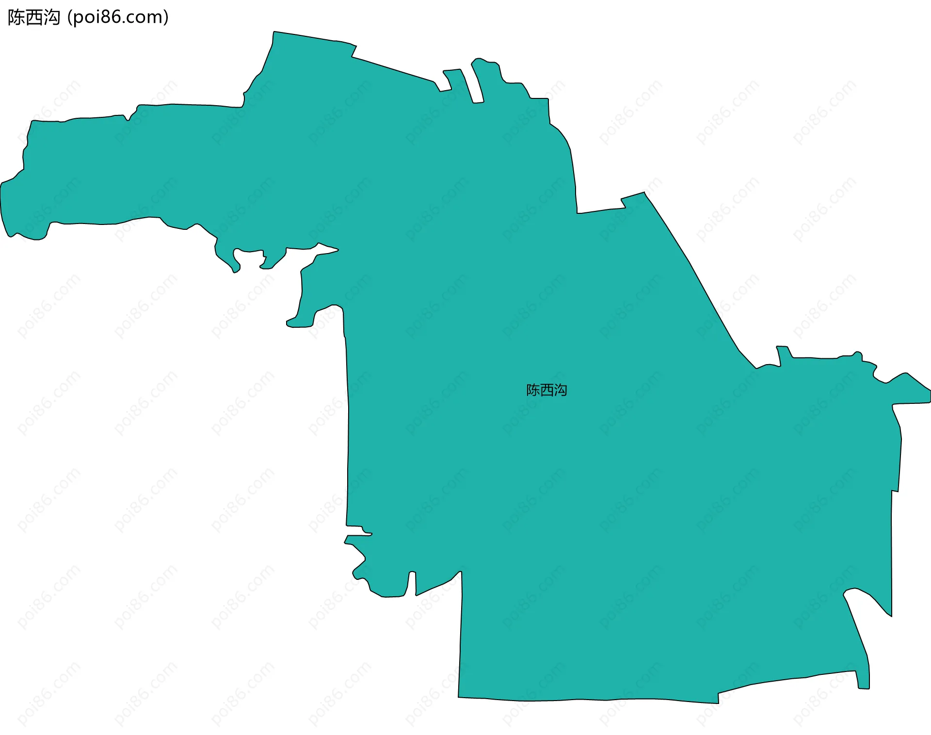 陈西沟边界地图
