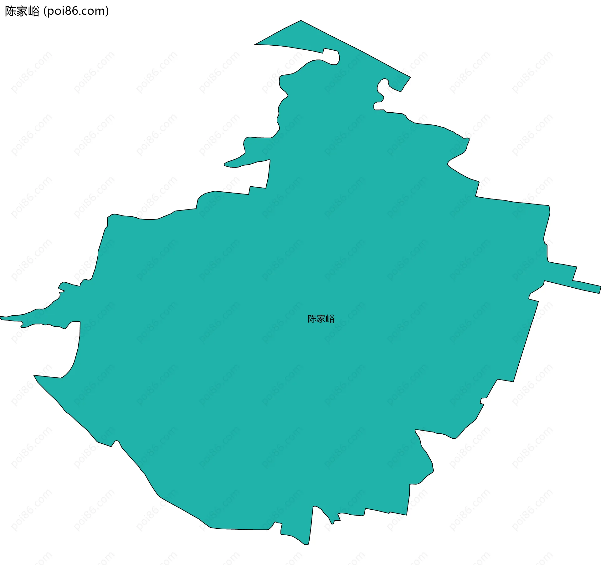 陈家峪边界地图