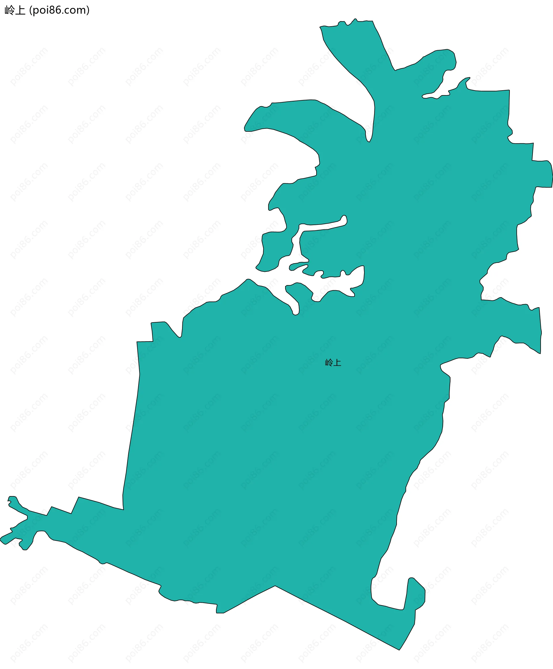 岭上边界地图