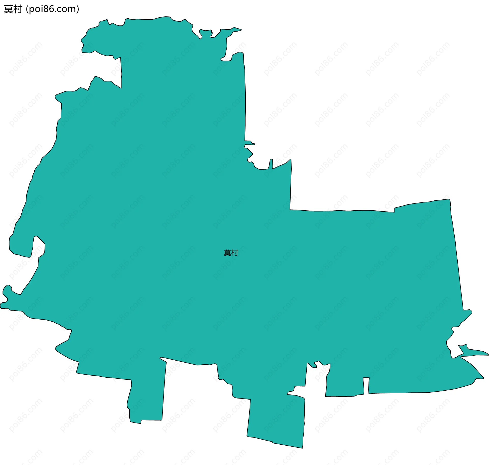 莫村边界地图