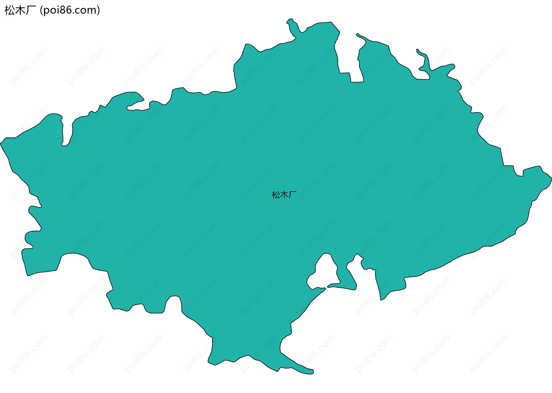 松木厂边界地图