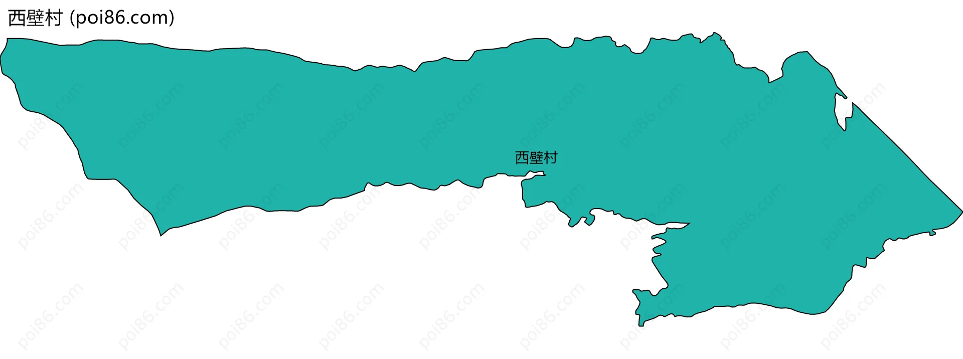 西壁村边界地图