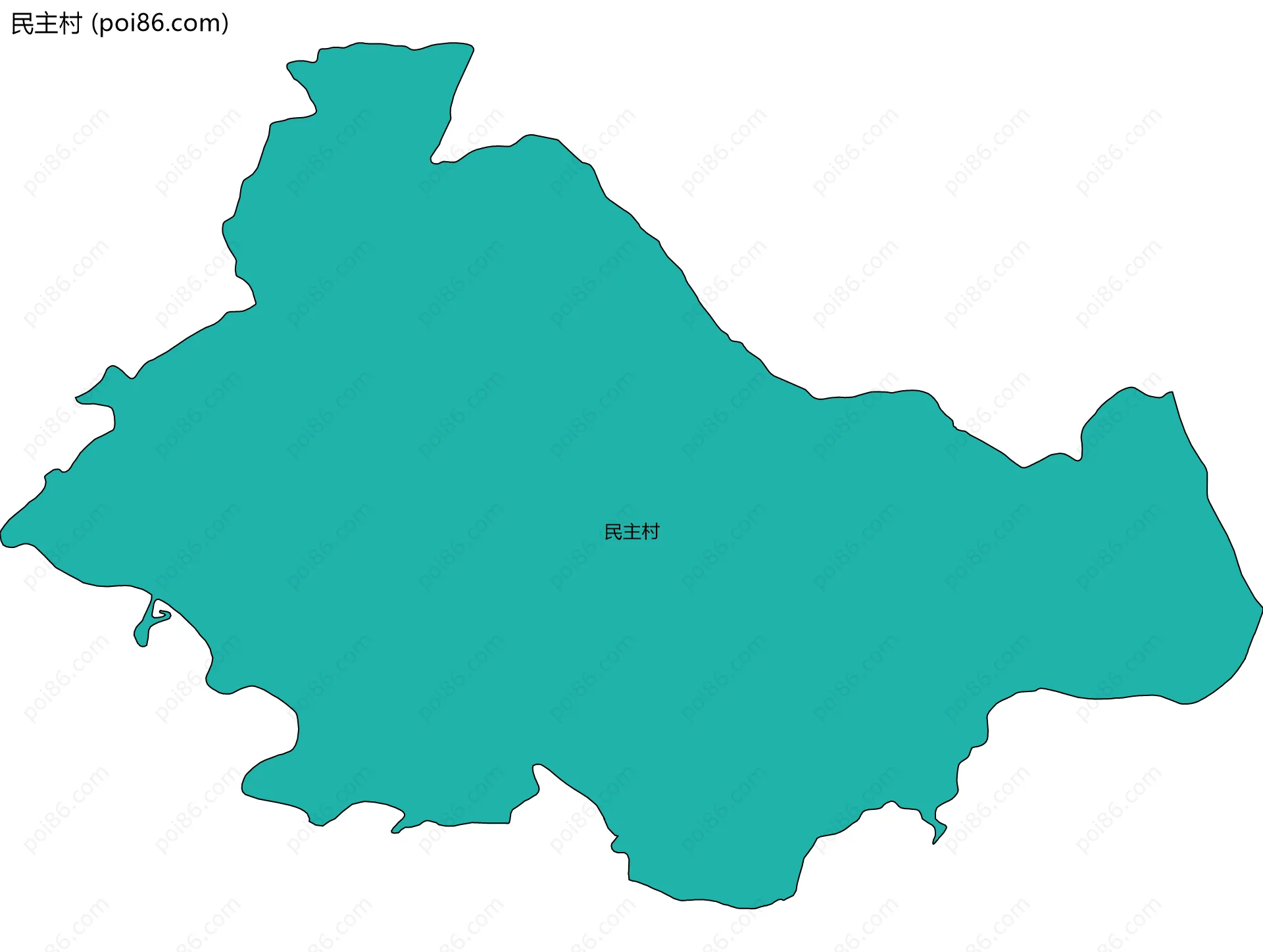 民主村边界地图