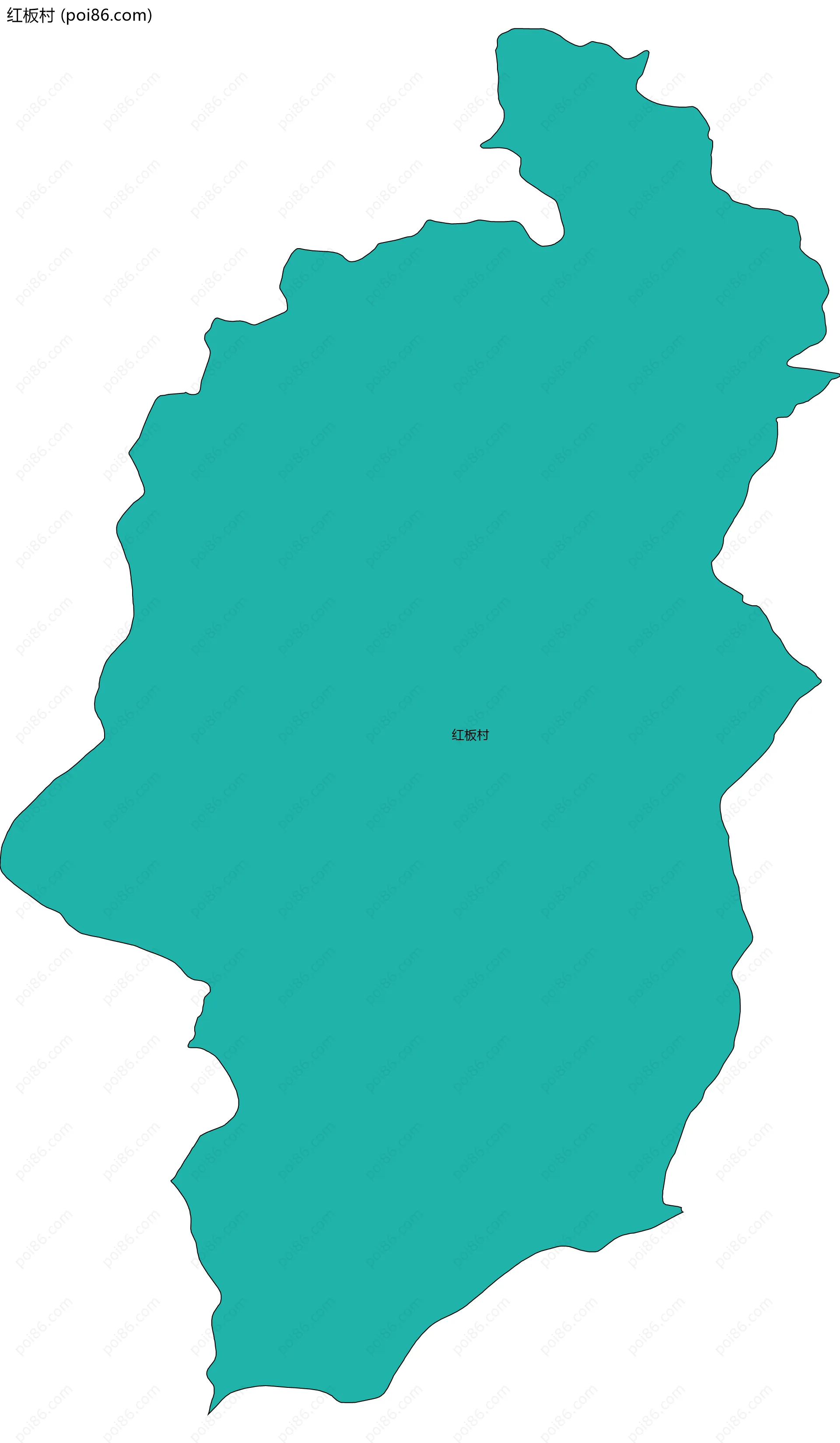 红板村边界地图