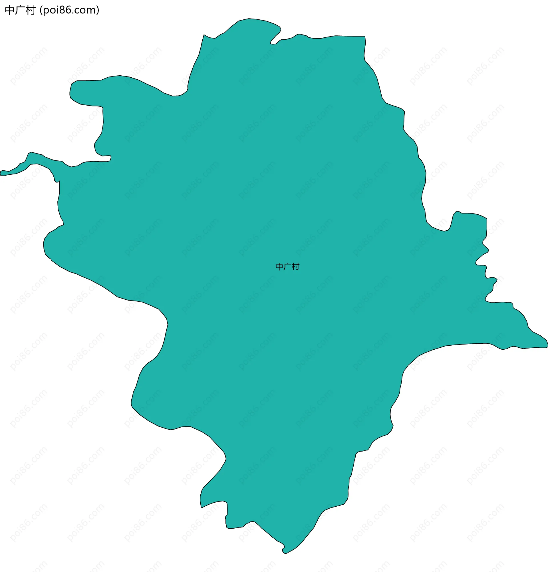 中广村边界地图