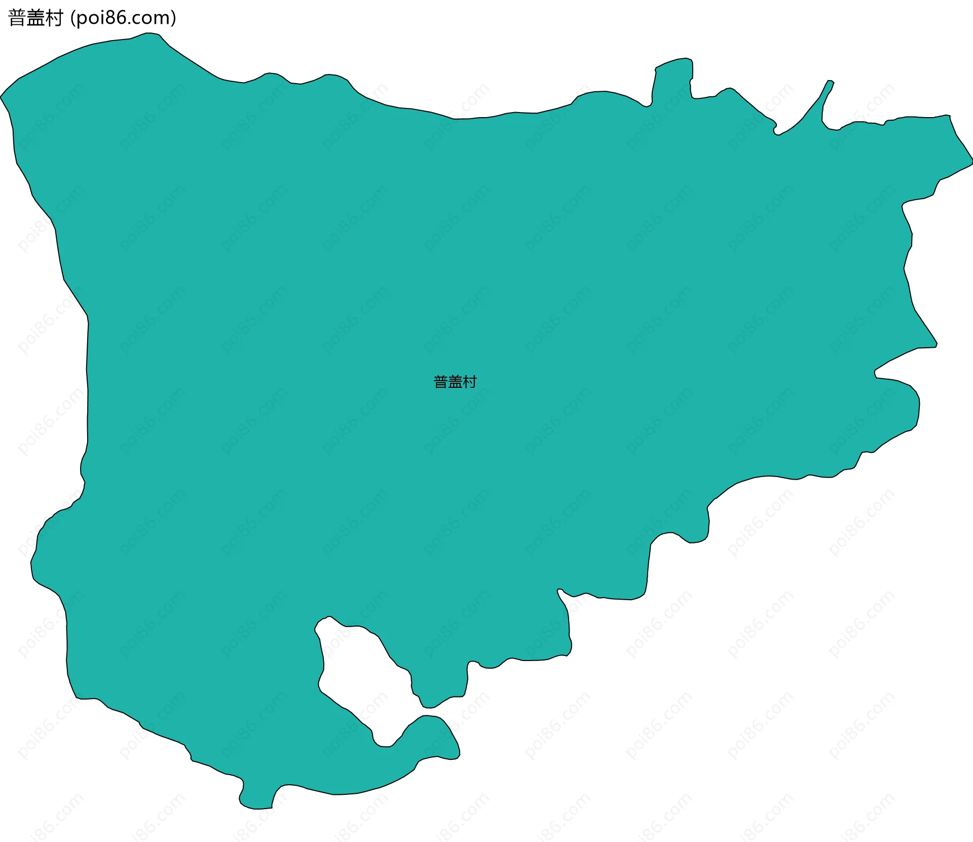 普盖村边界地图