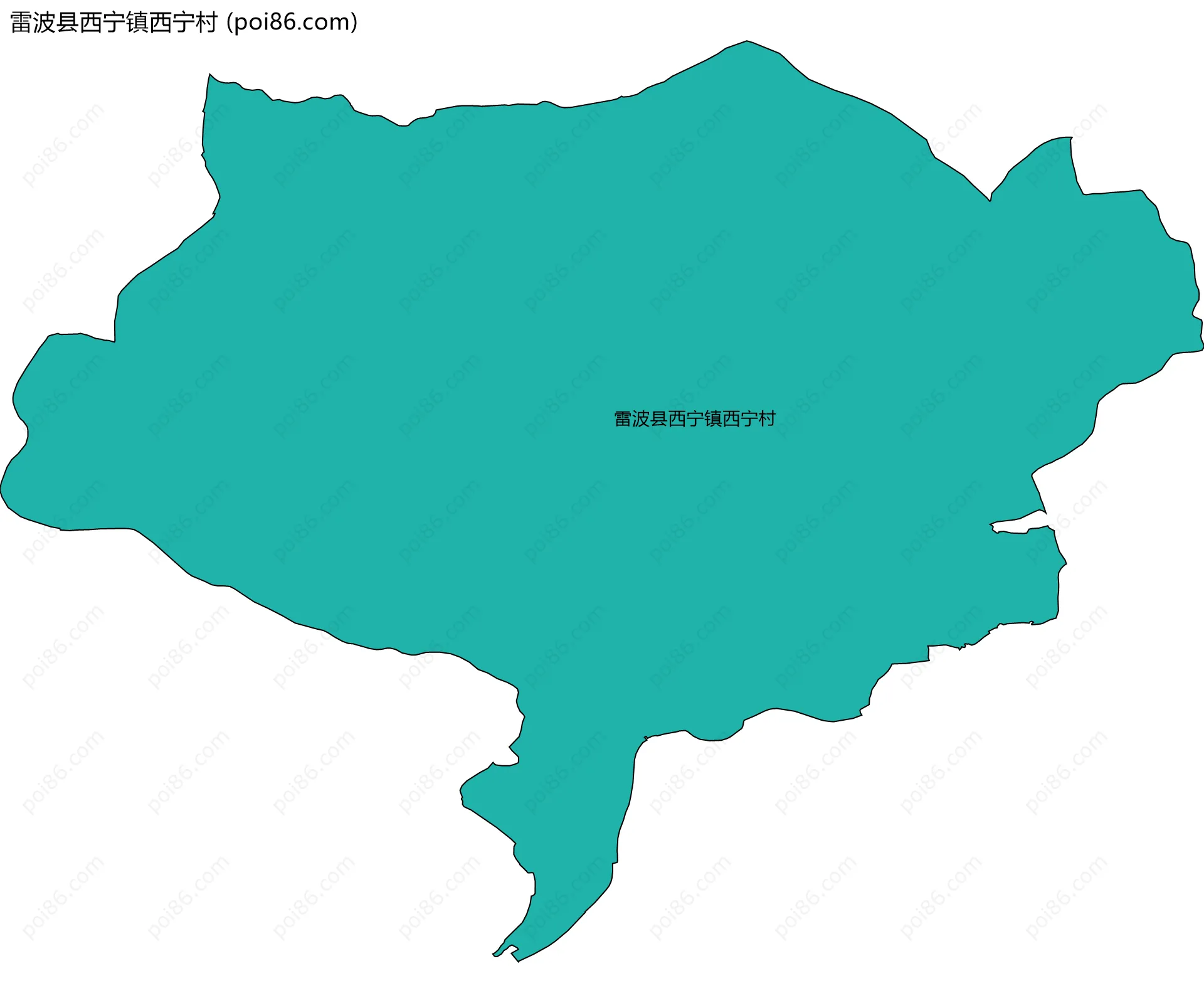 雷波县西宁镇西宁村边界地图