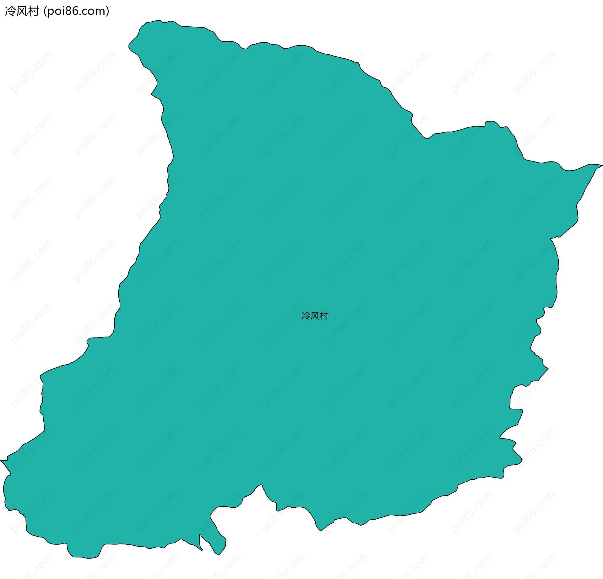 冷风村边界地图