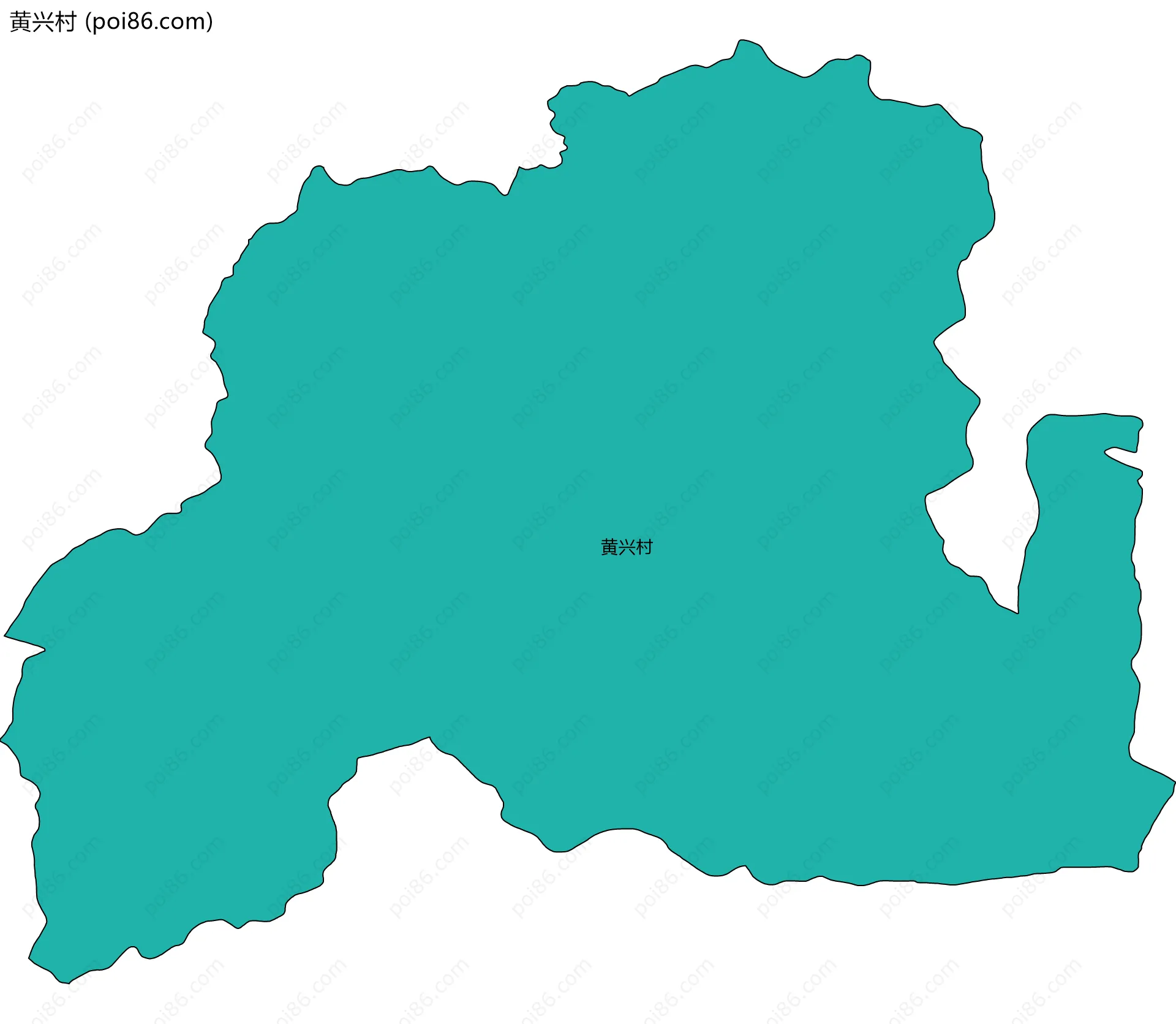 黄兴村边界地图