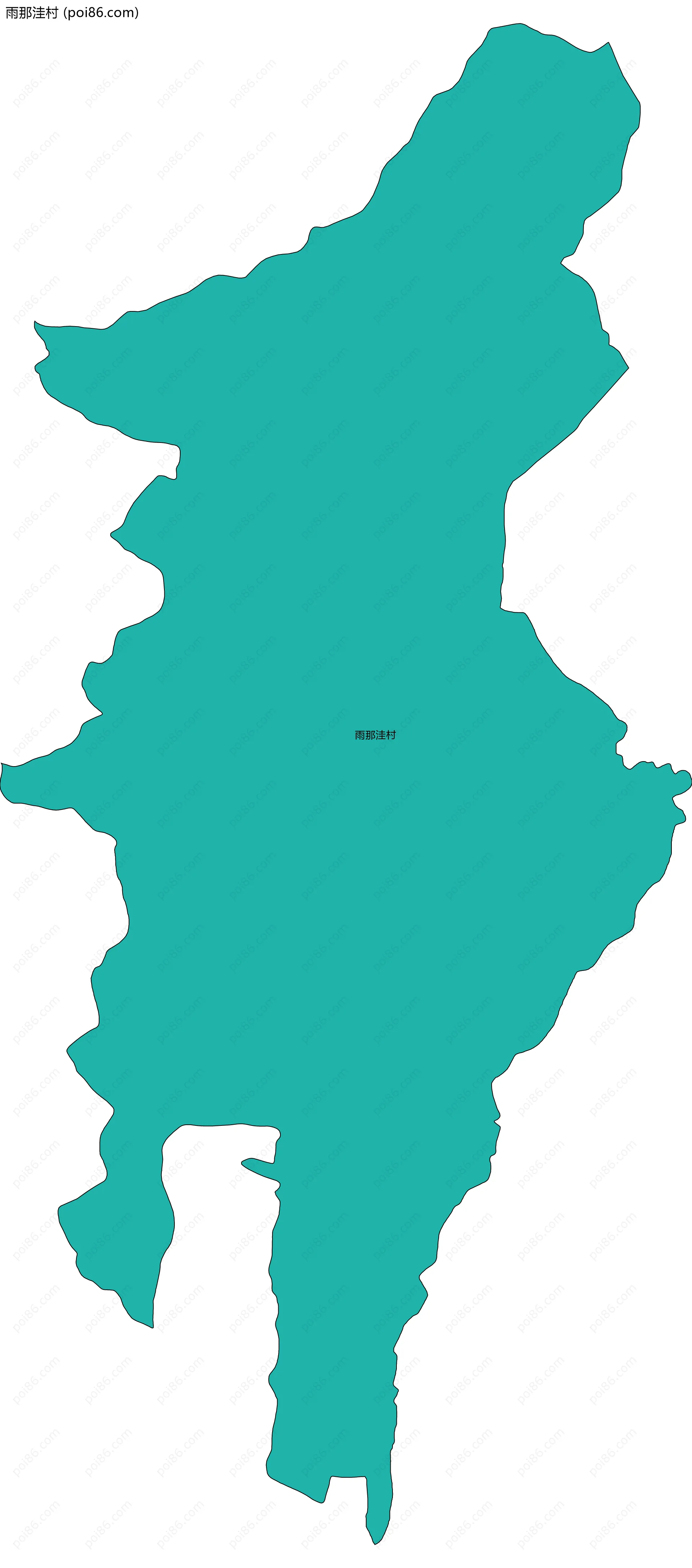 雨那洼村边界地图