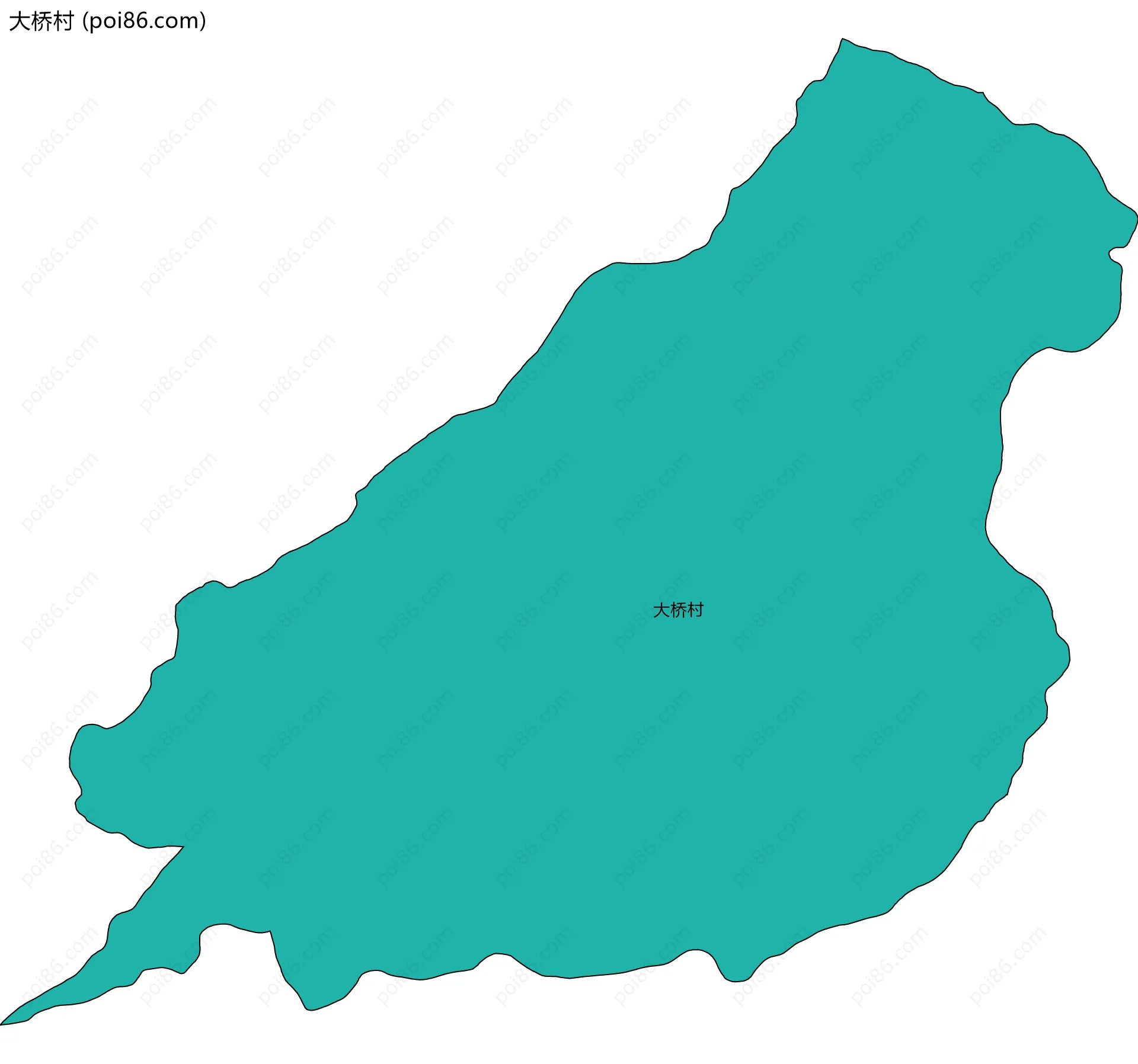 大桥村边界地图
