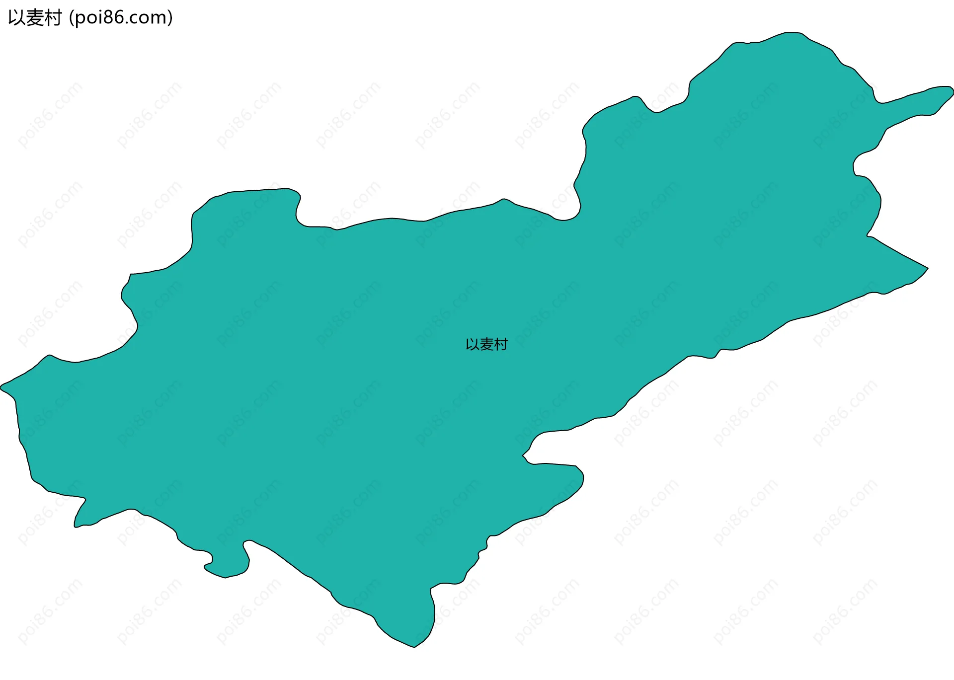 以麦村边界地图