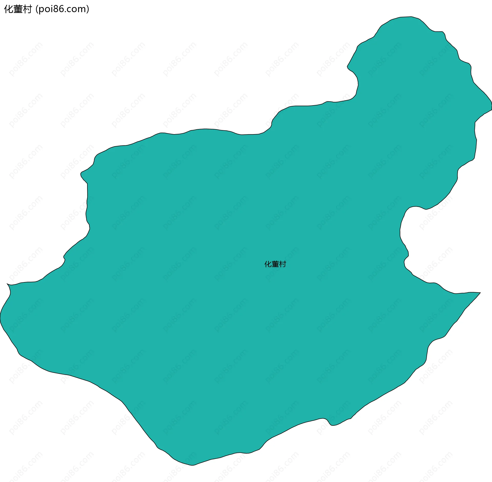 化董村边界地图