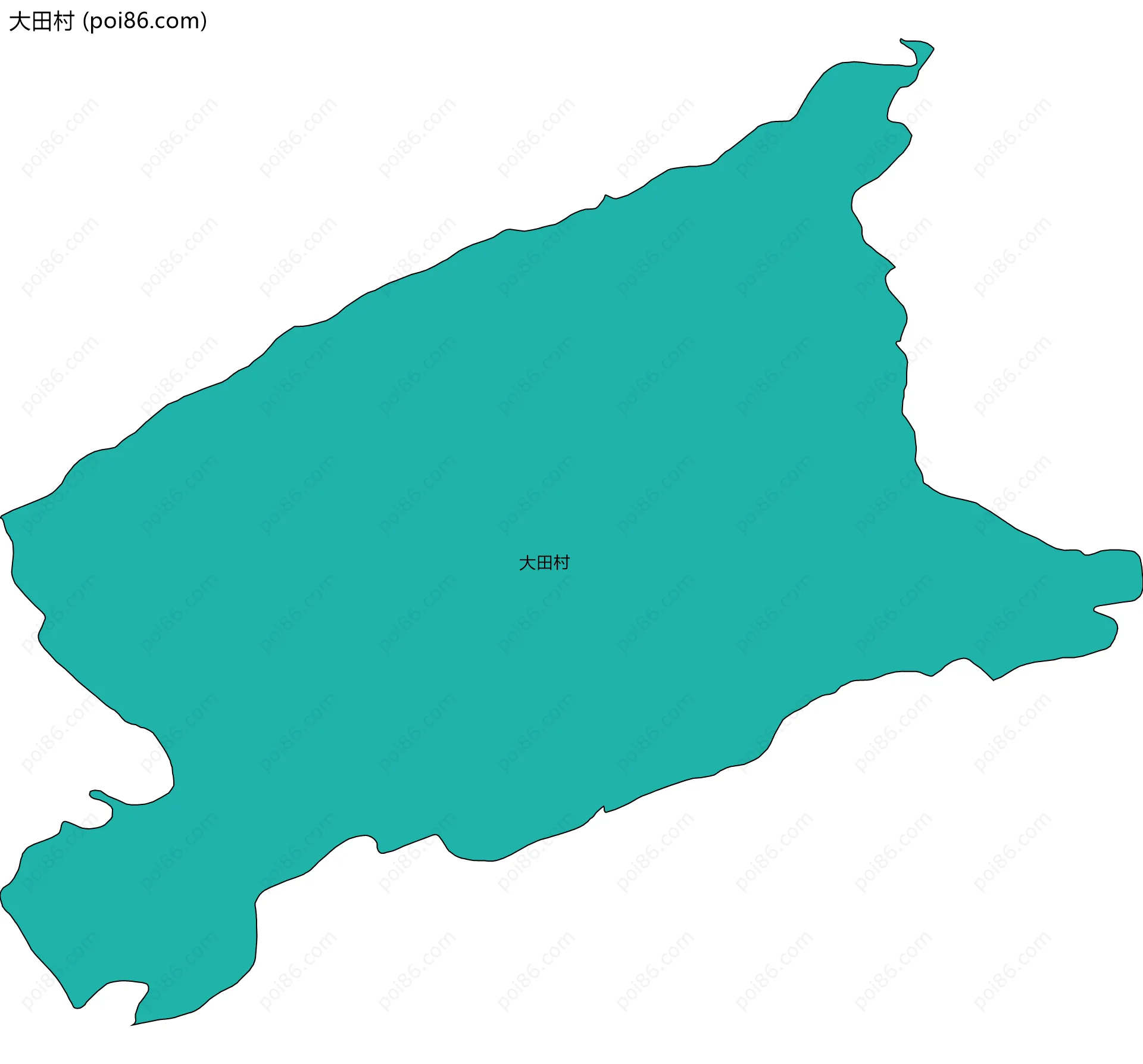 大田村边界地图