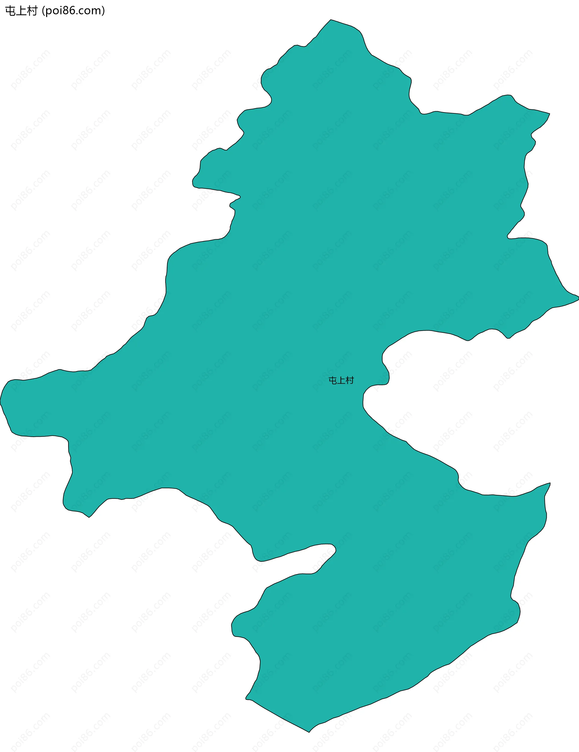 屯上村边界地图