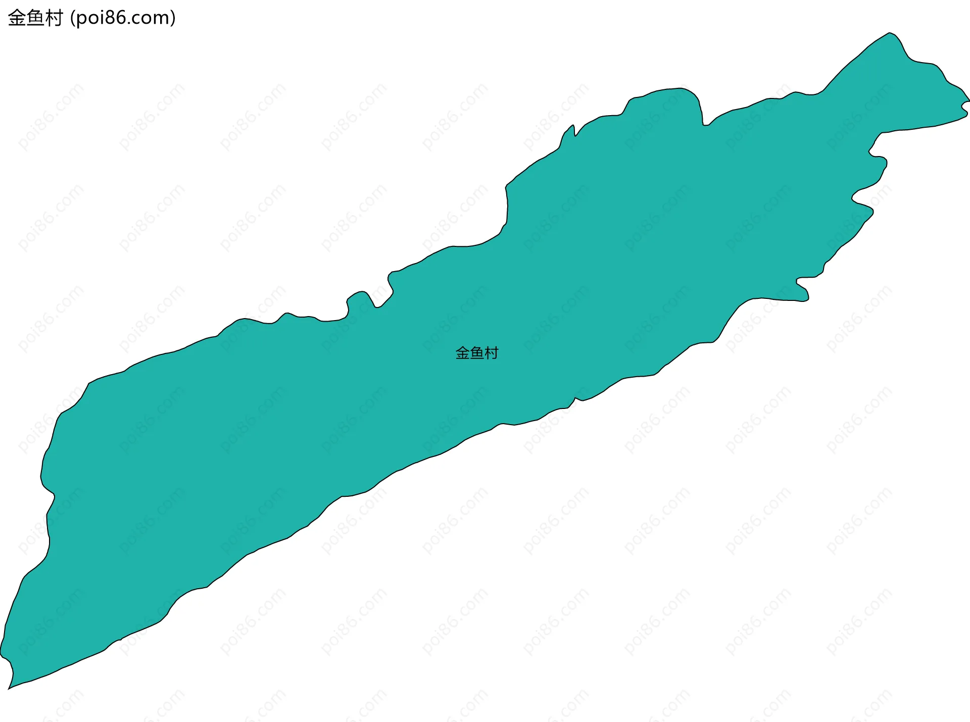 金鱼村边界地图