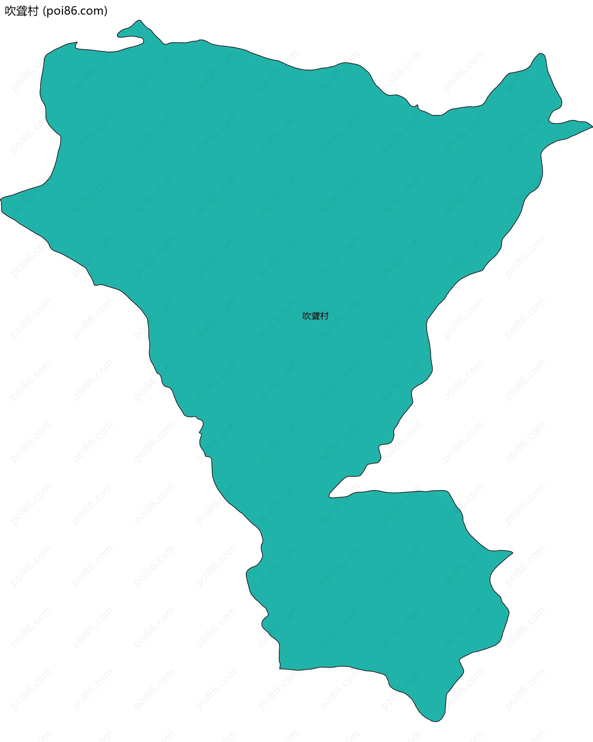 吹聋村边界地图