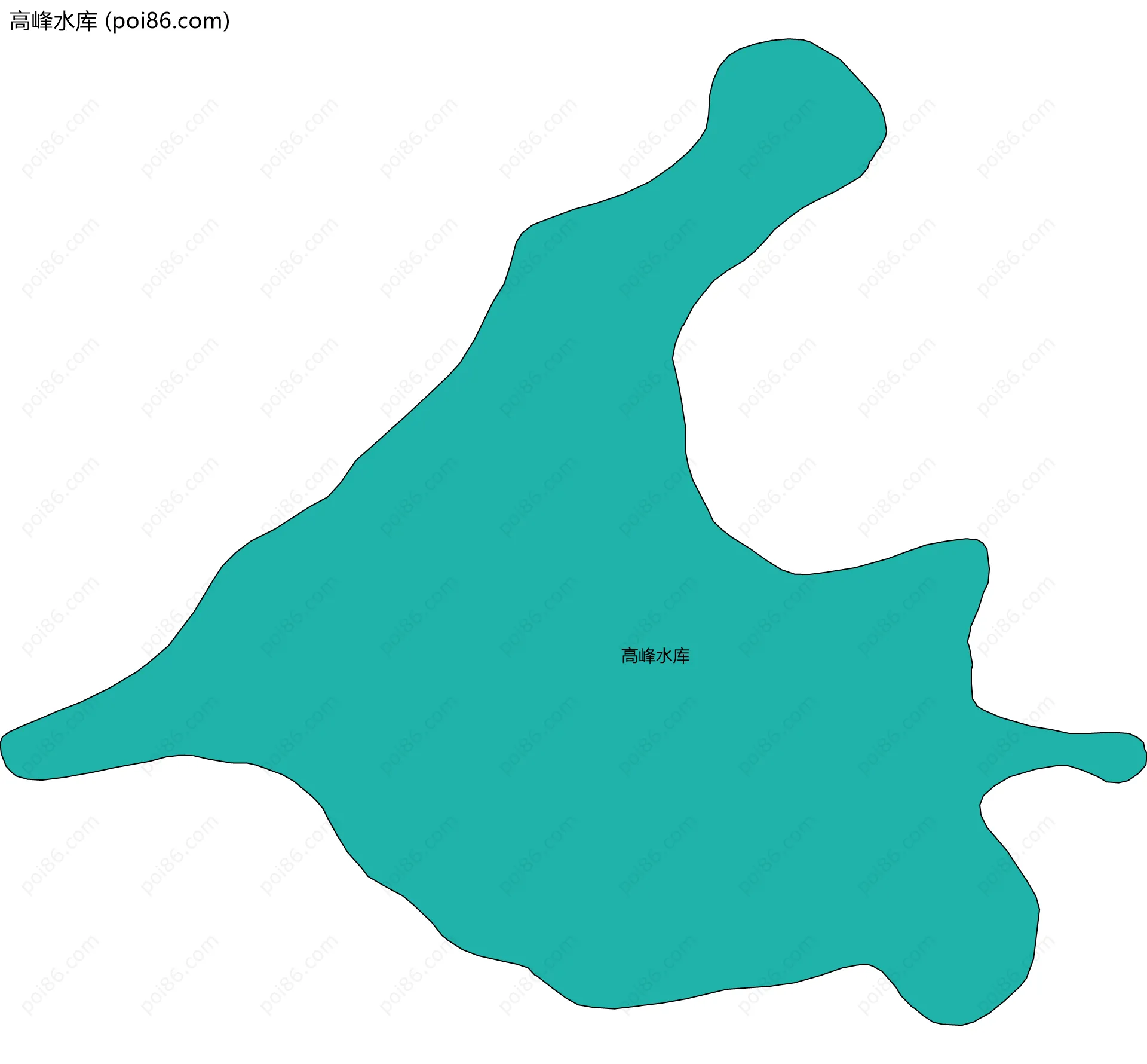 高峰水库边界地图