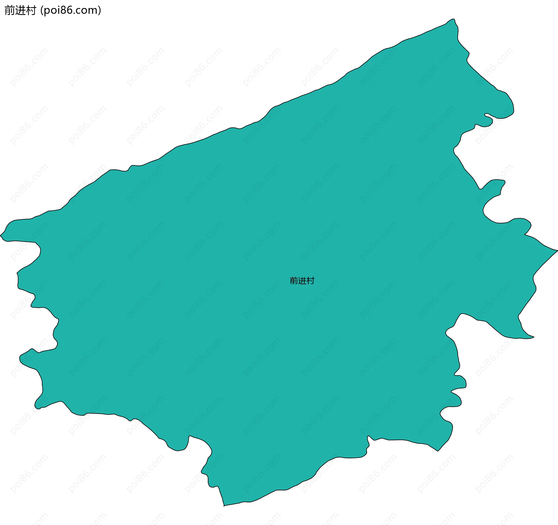 前进村边界地图