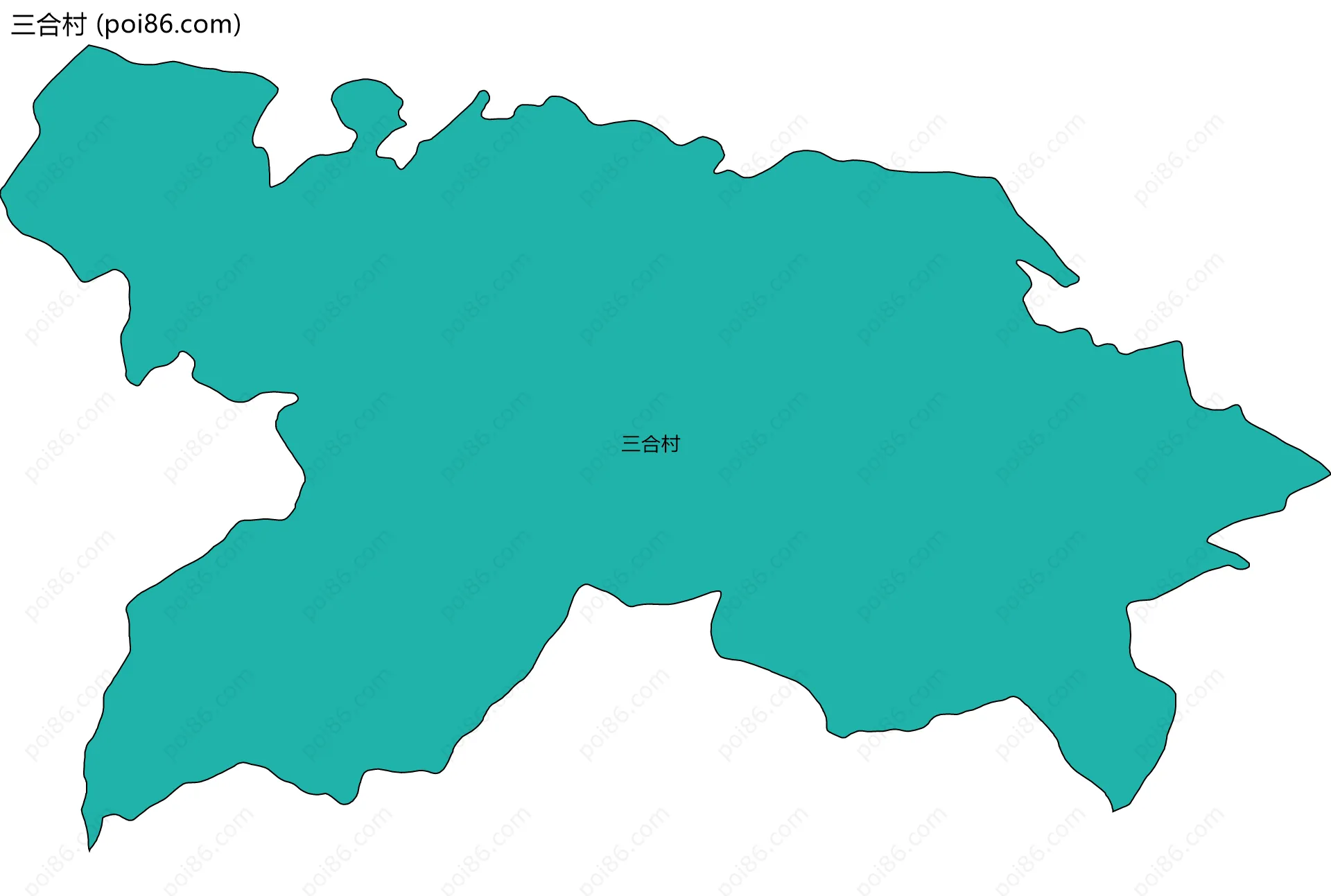 三合村边界地图