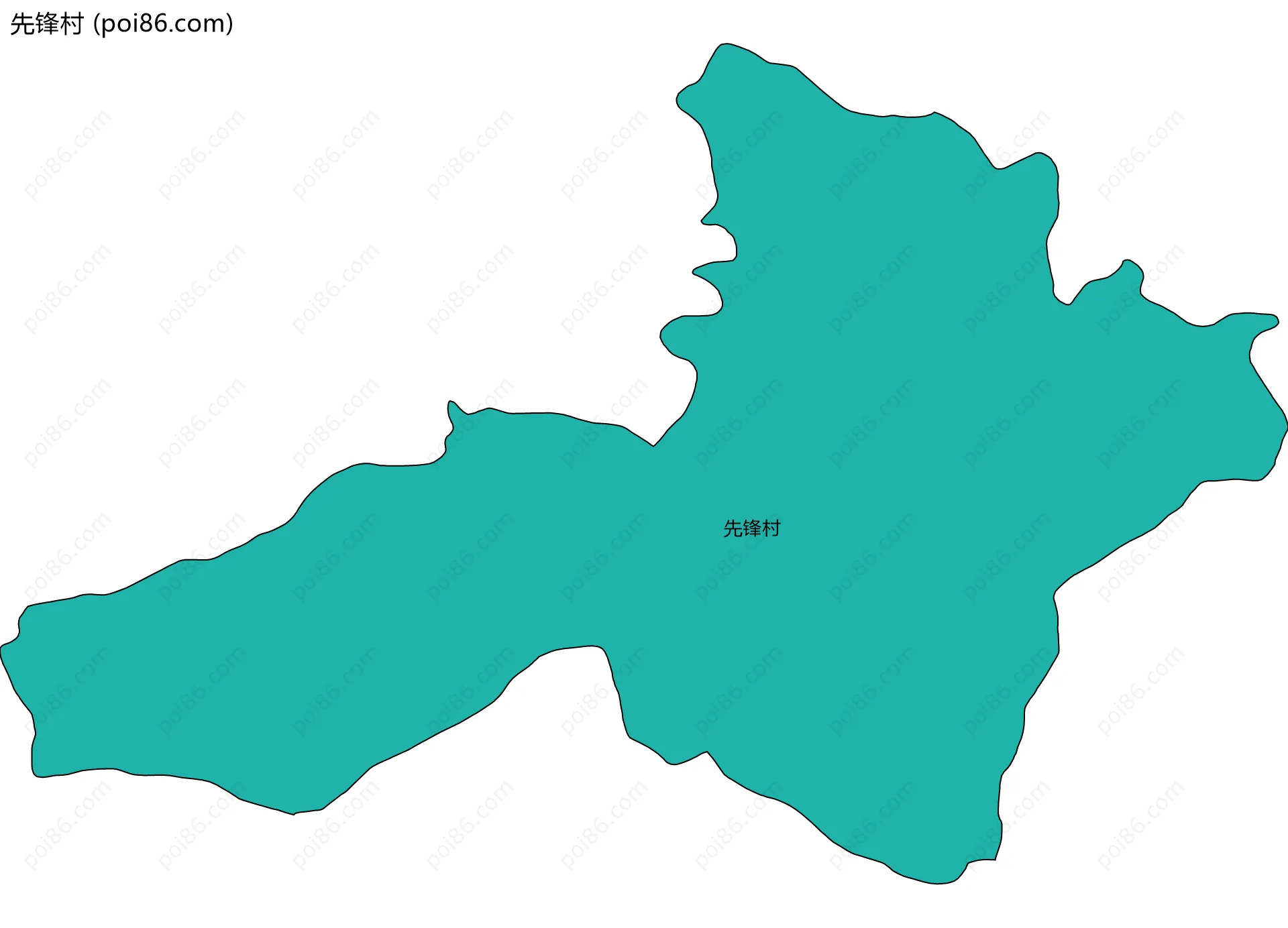 先锋村边界地图
