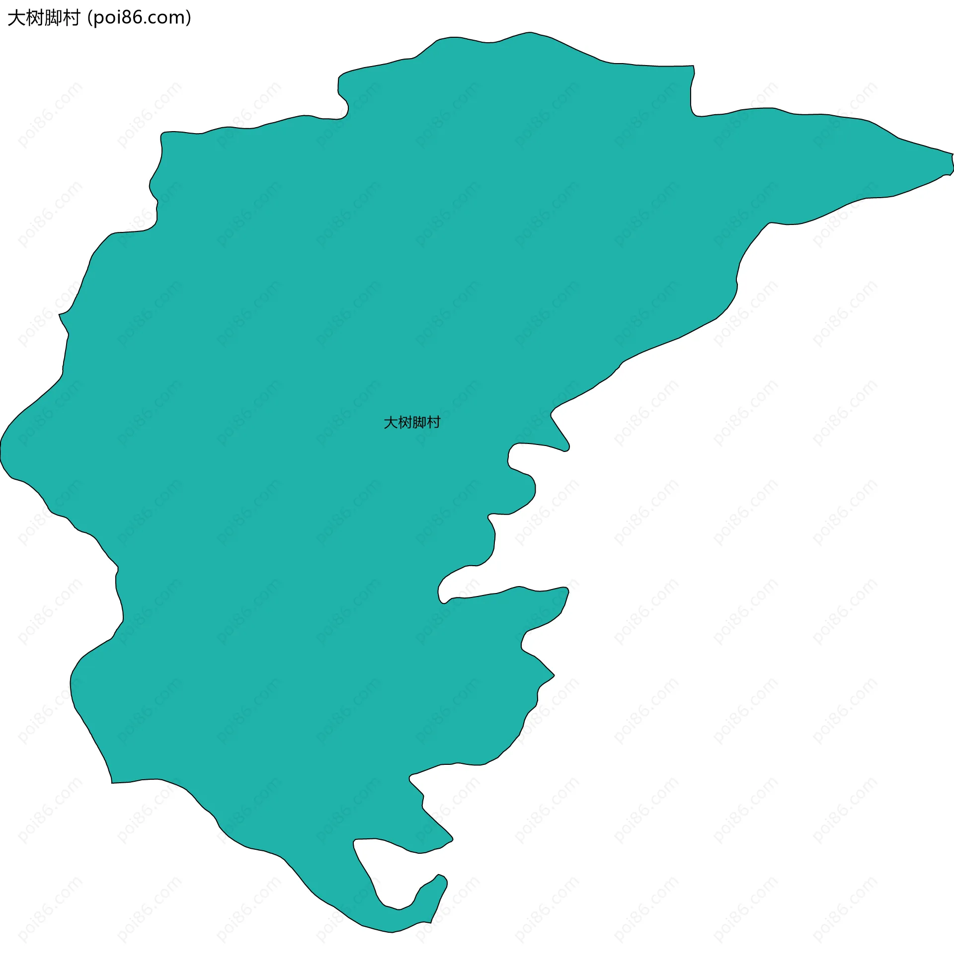 大树脚村边界地图