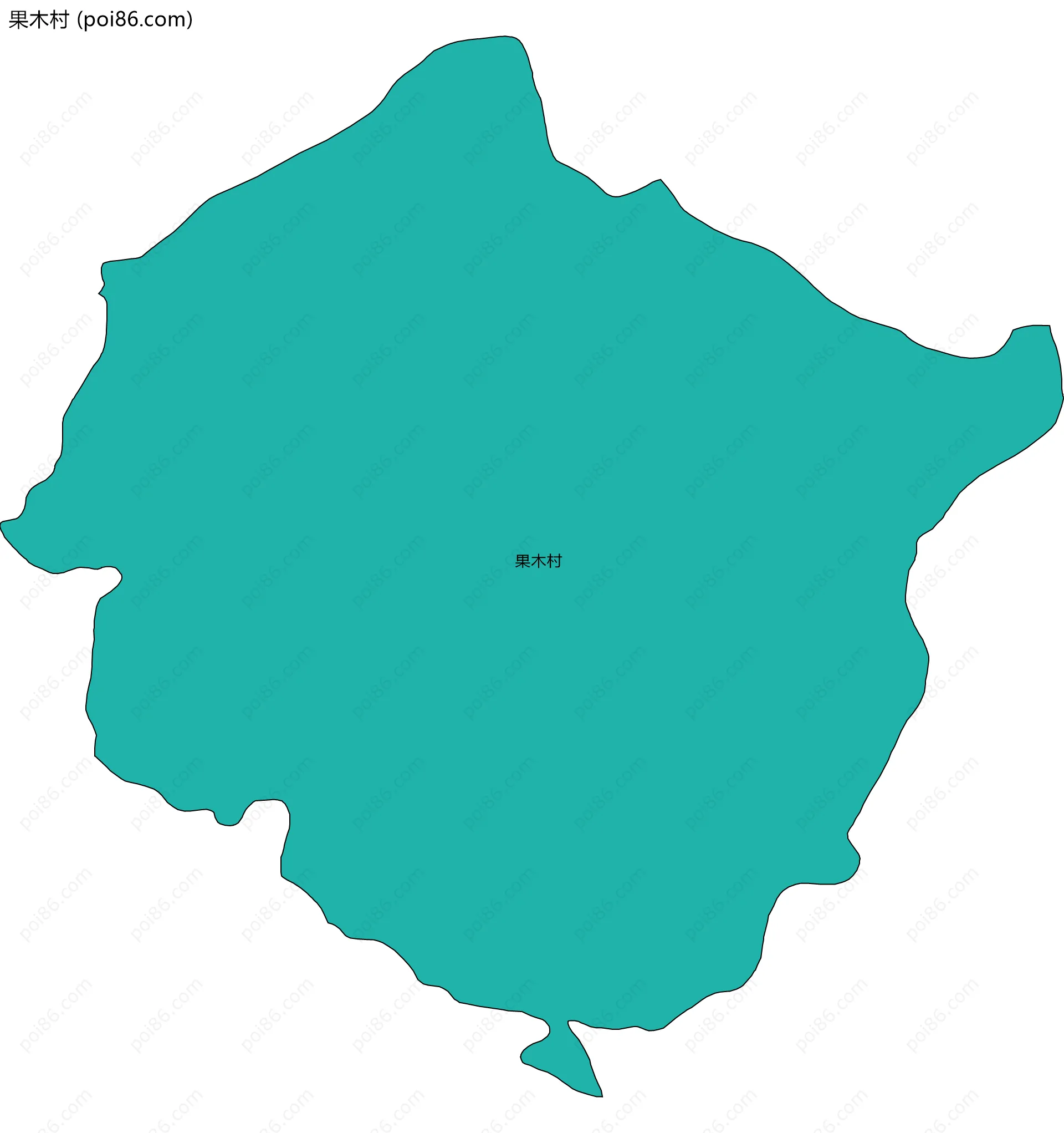 果木村边界地图