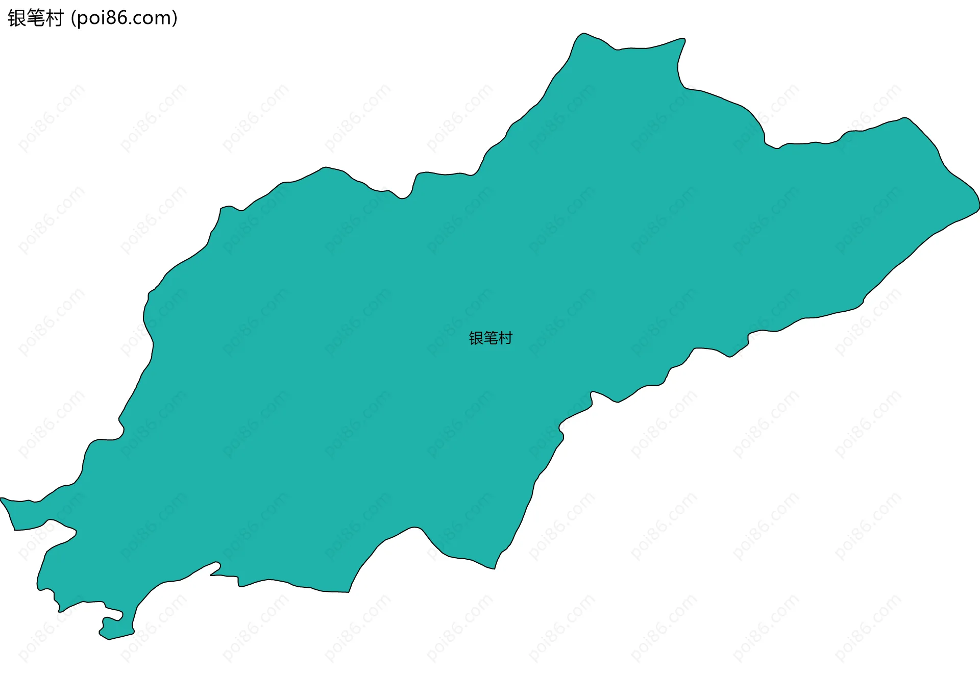 银笔村边界地图