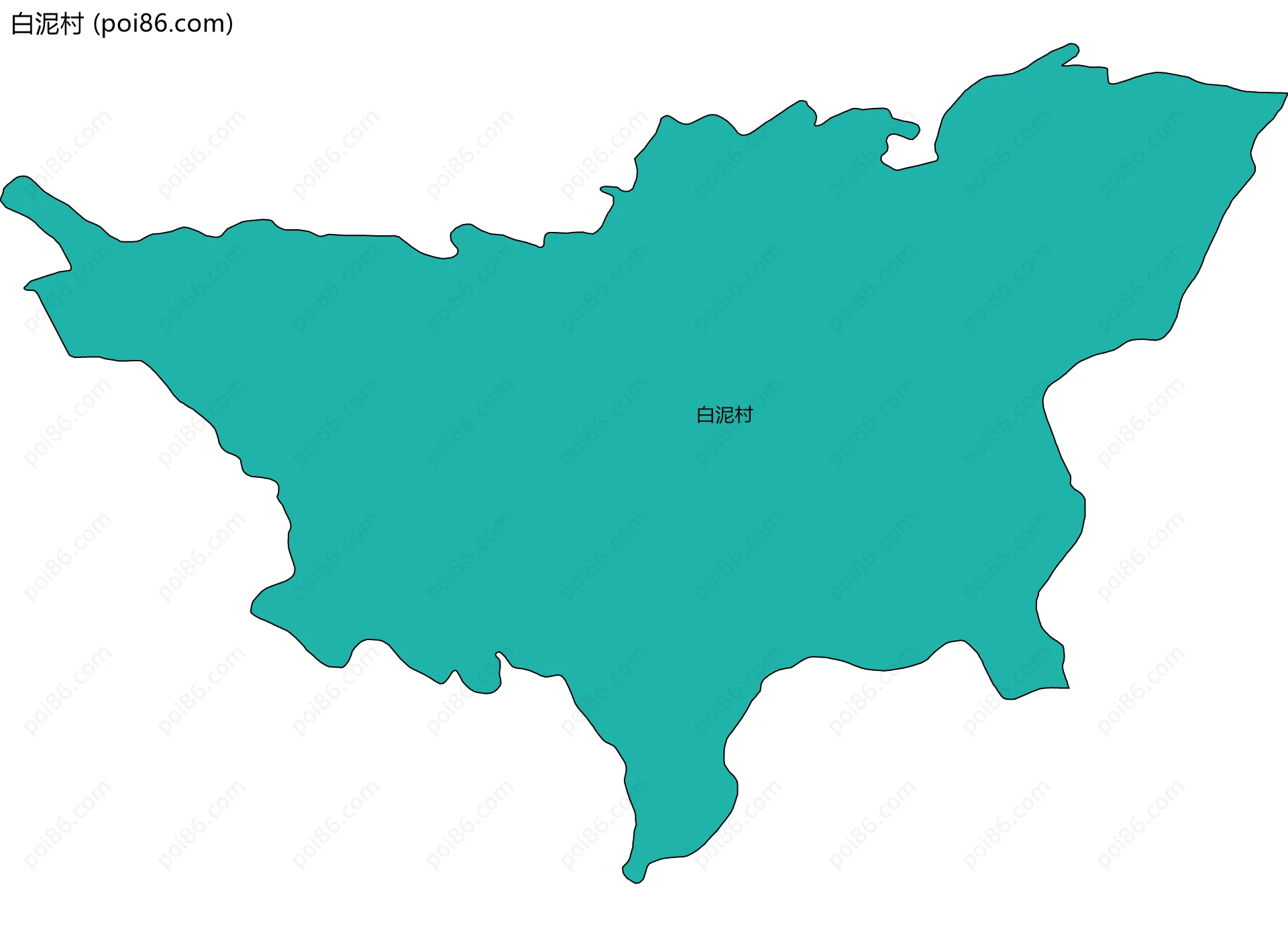 白泥村边界地图