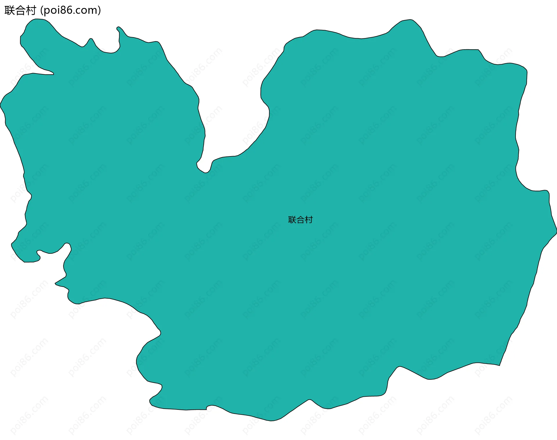 联合村边界地图