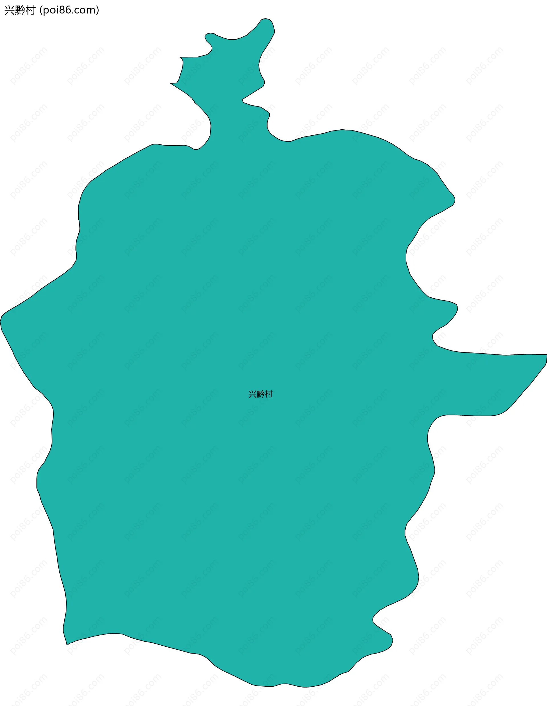 兴黔村边界地图