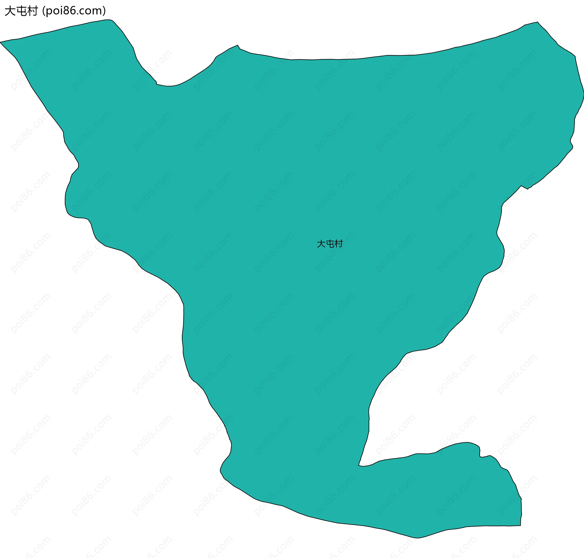 大屯村边界地图