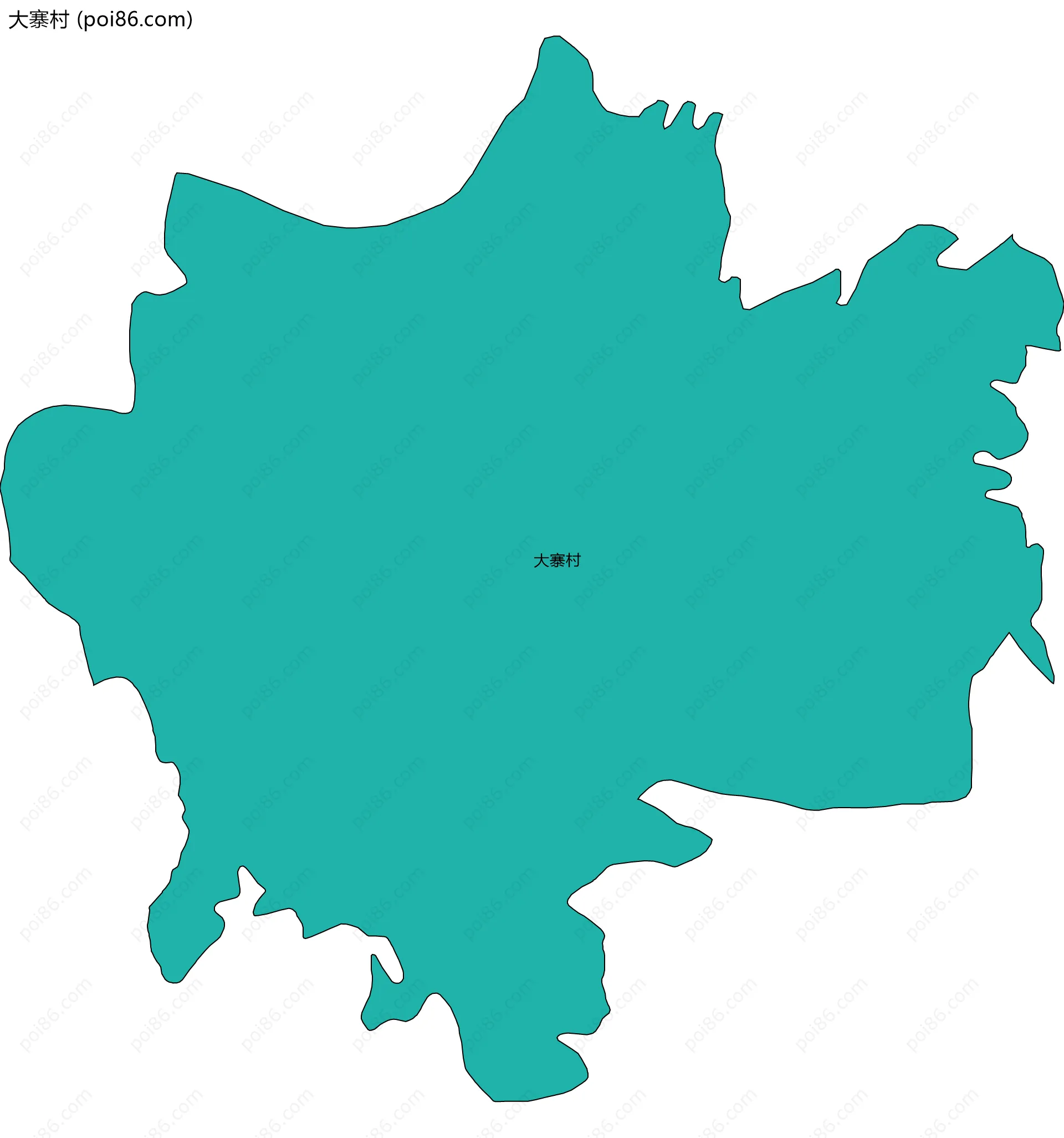 大寨村边界地图