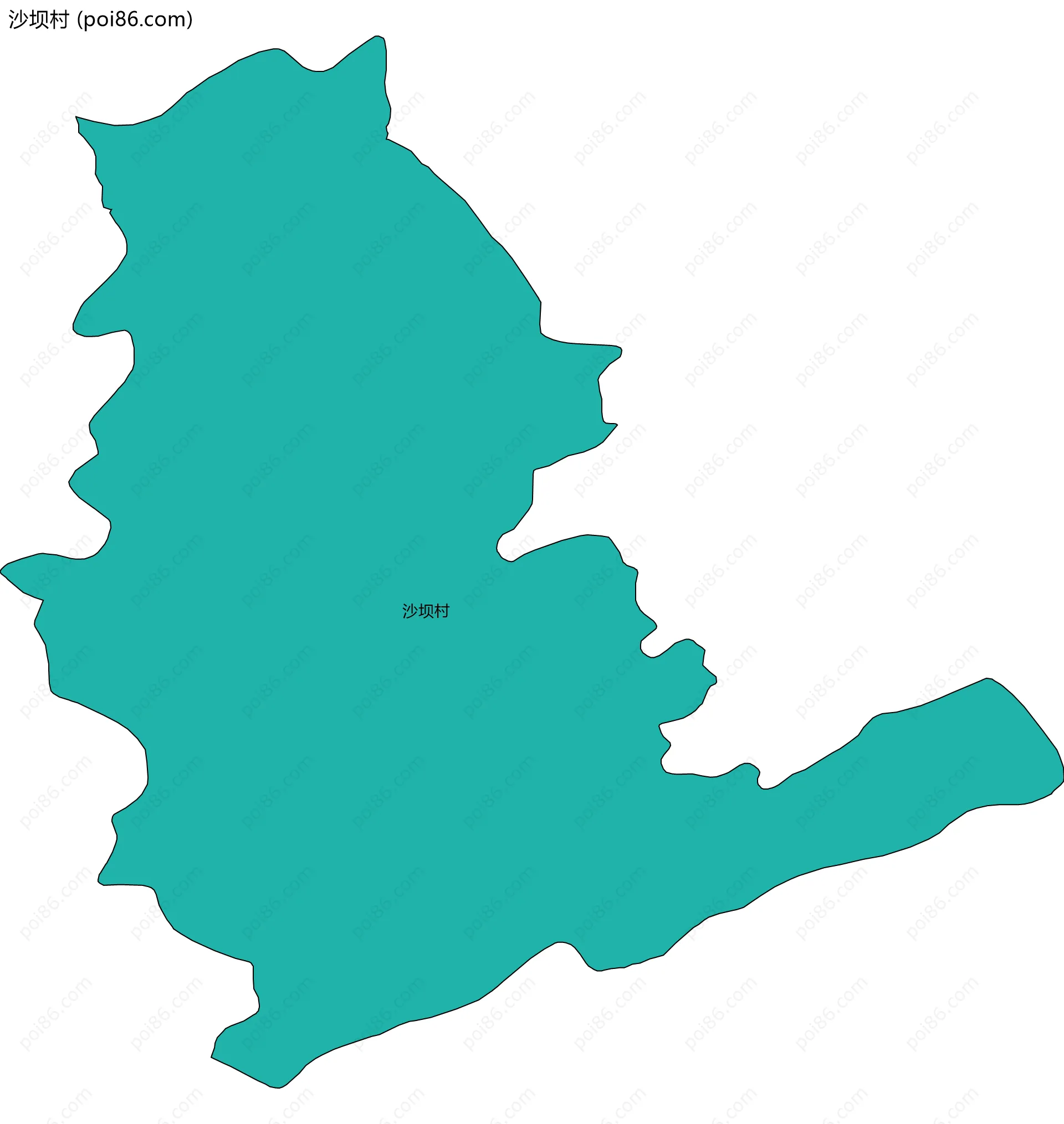 沙坝村边界地图