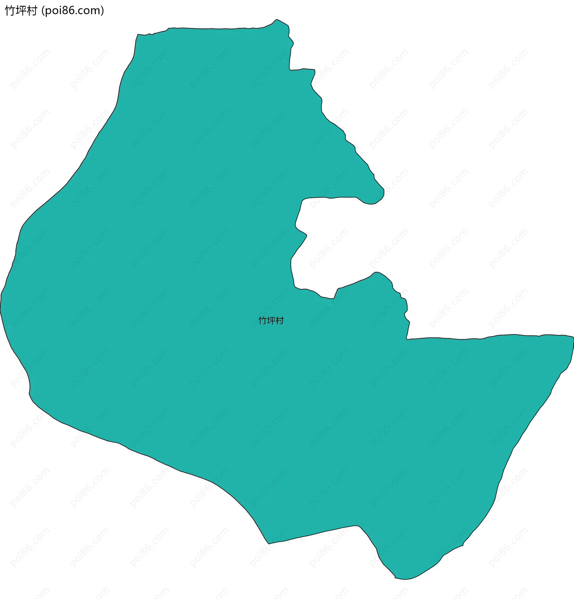 竹坪村边界地图