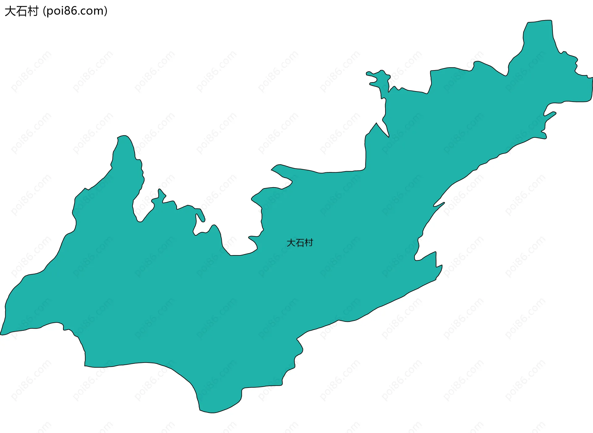 大石村边界地图