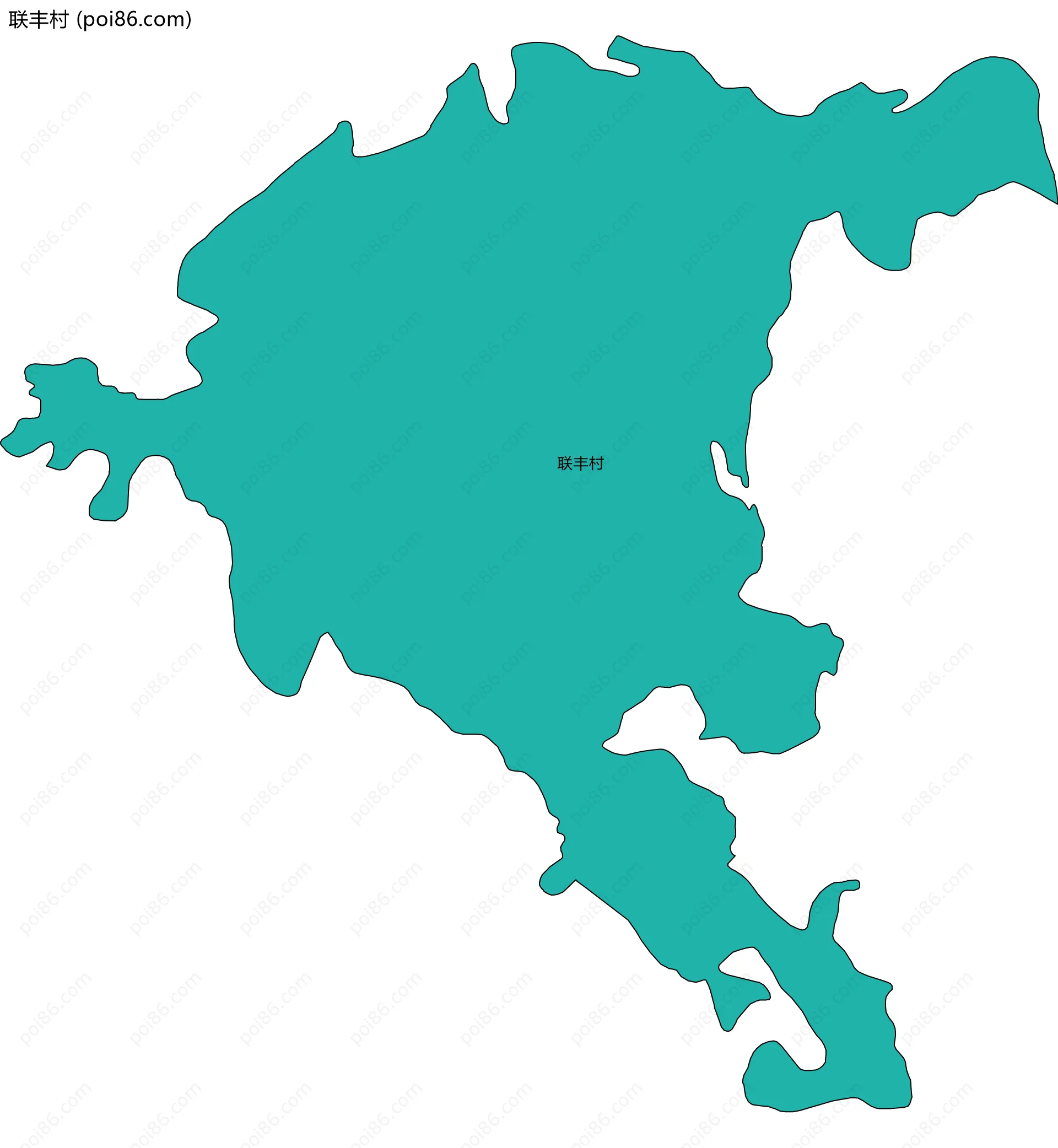 联丰村边界地图