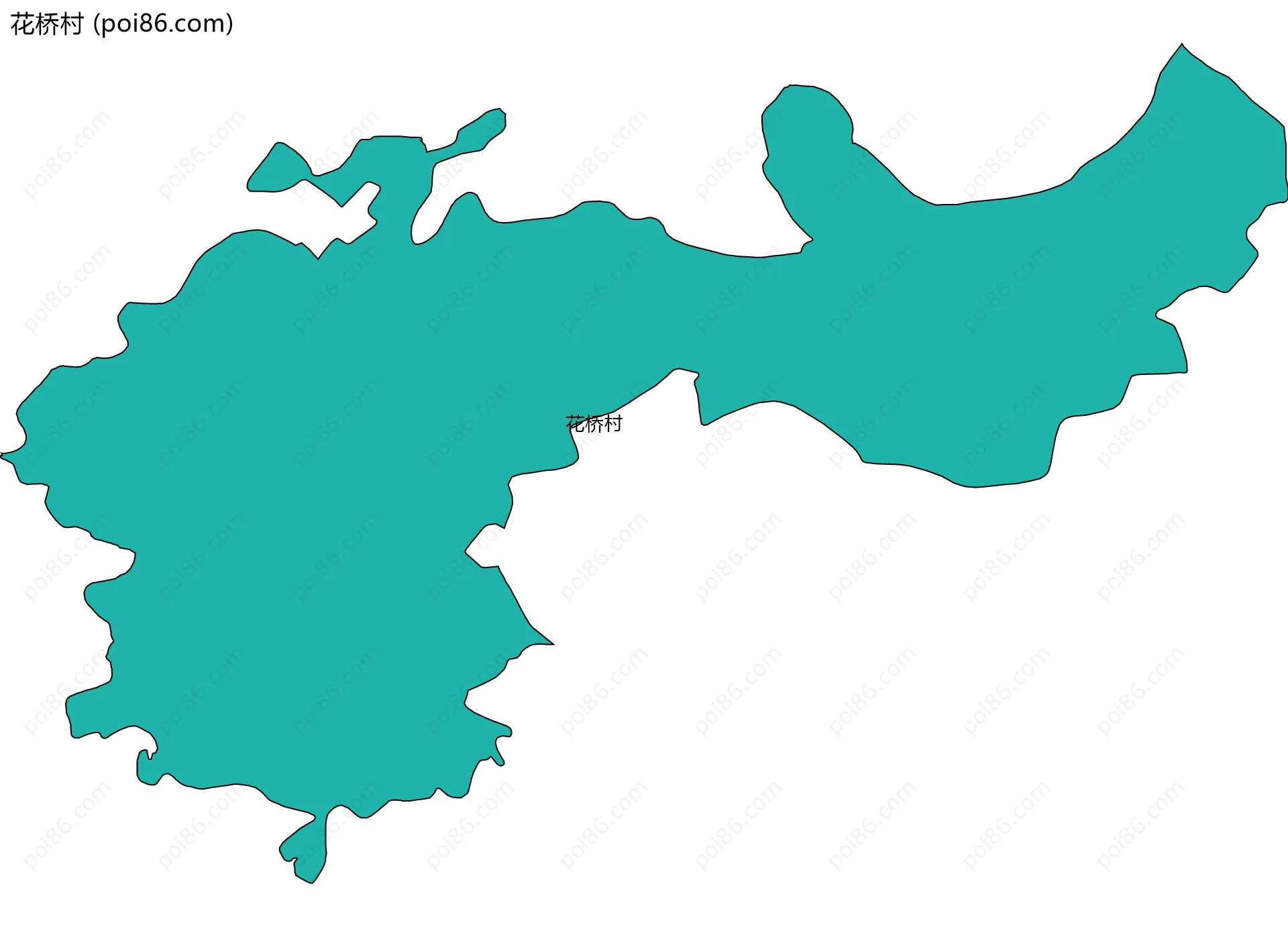 花桥村边界地图