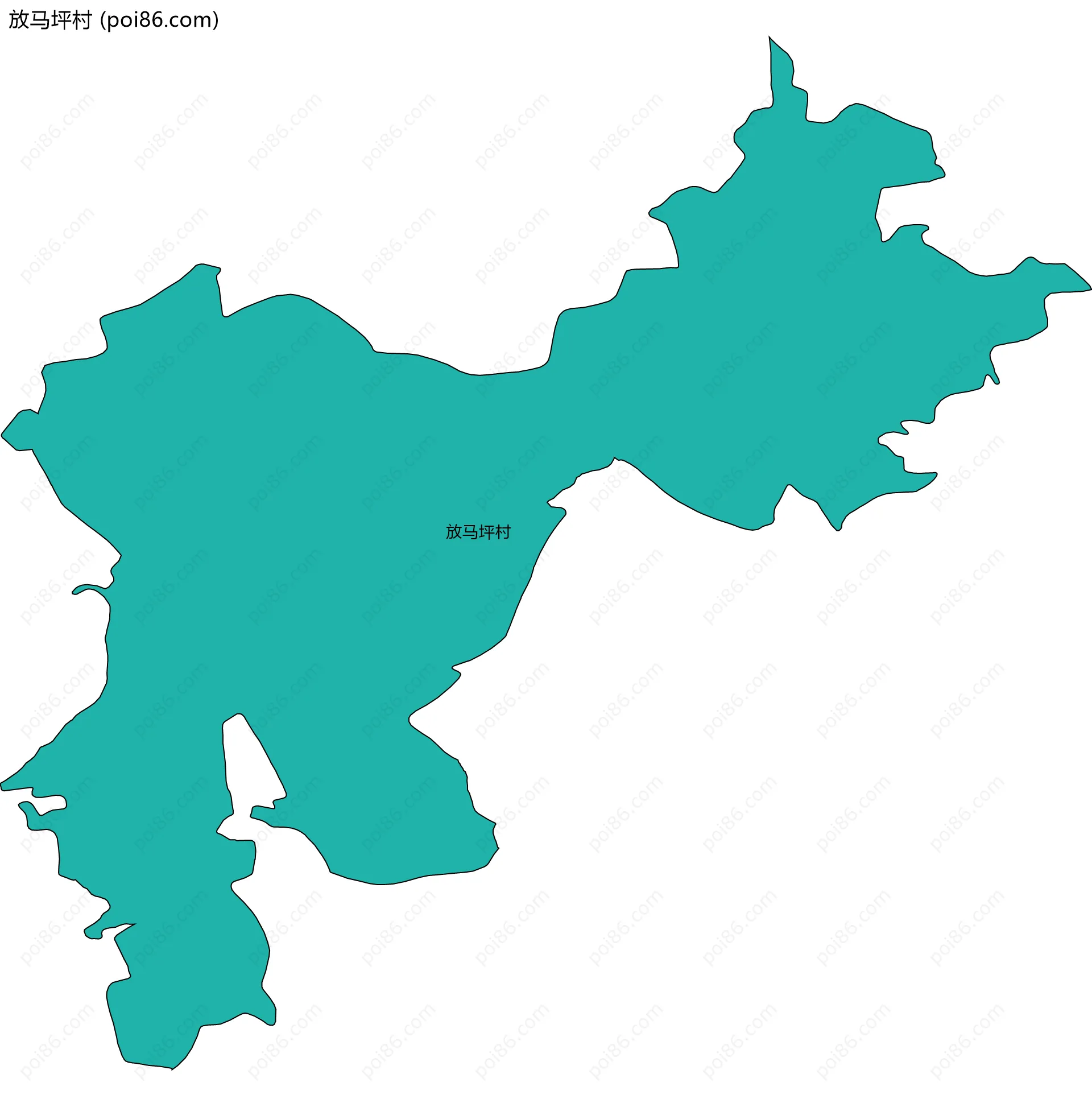 放马坪村边界地图