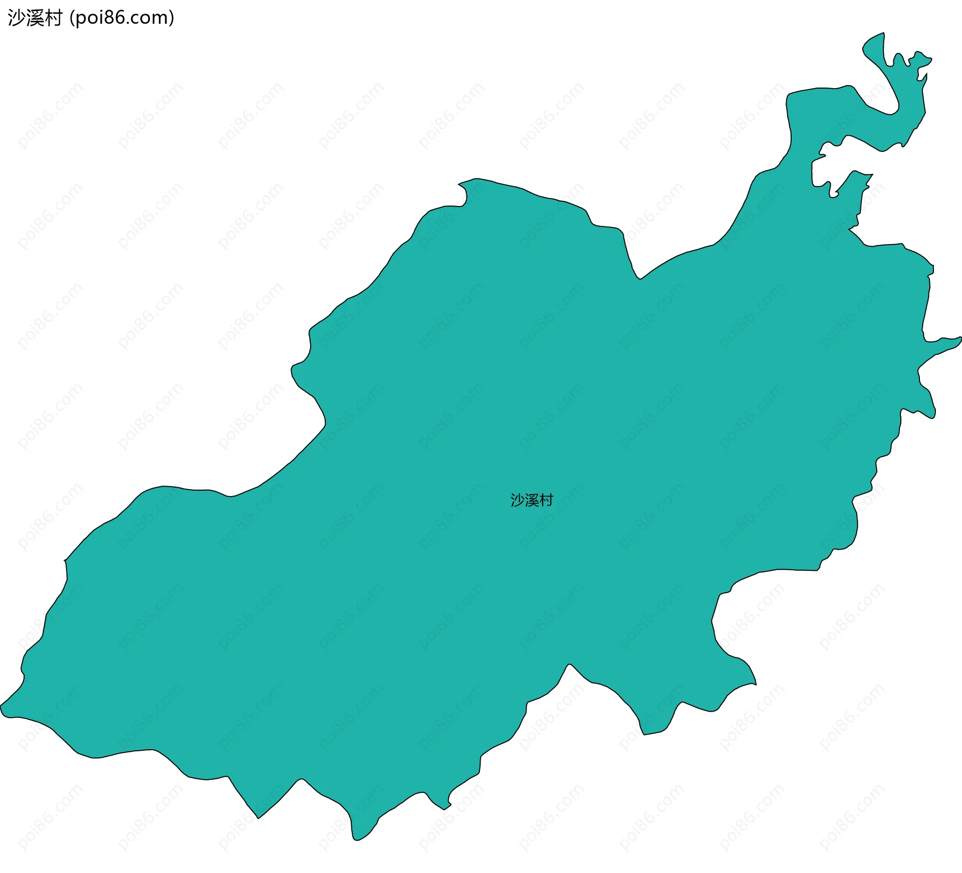 沙溪村边界地图